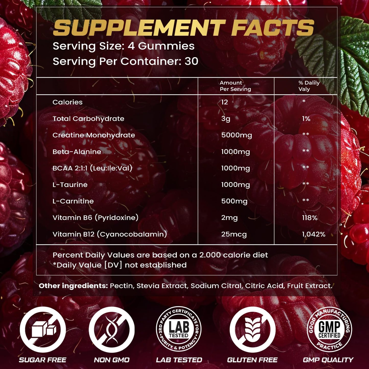 ZyterX Creatine Monohydrate Gummies, 240 Count