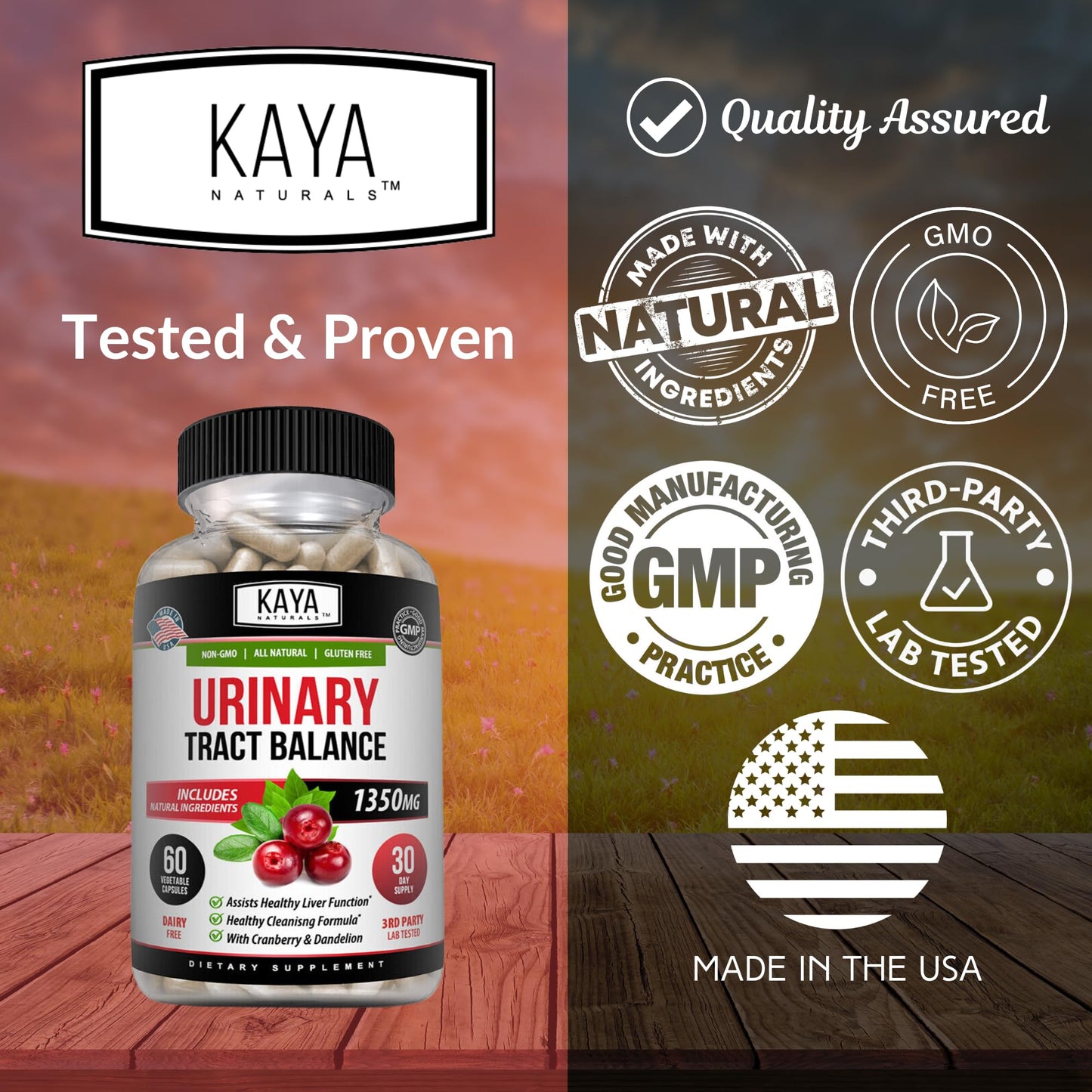 Kaya Naturals D-Mannose Capsules 120 Capsules