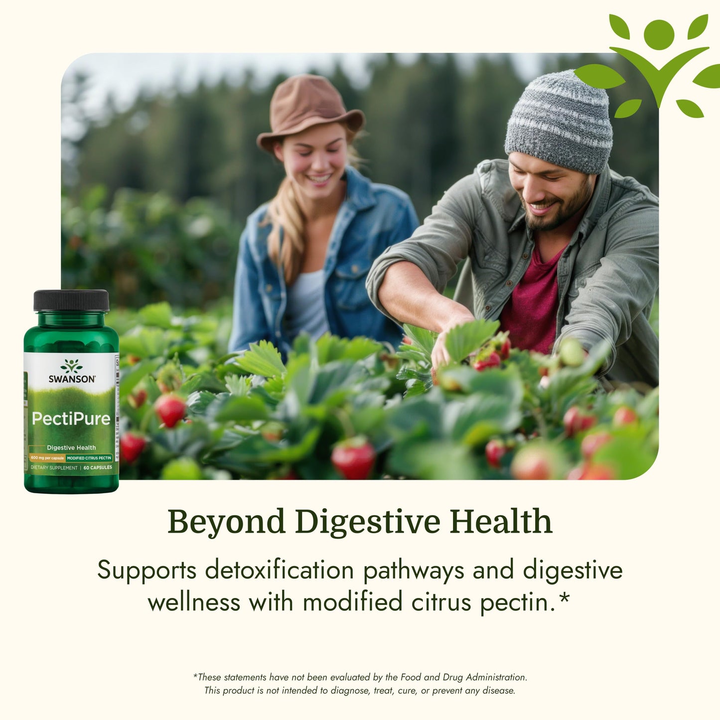 Swanson PectiPure Modified Citrus Pectin Cellular and Digestive Health Supplement Capsules, 60 Count