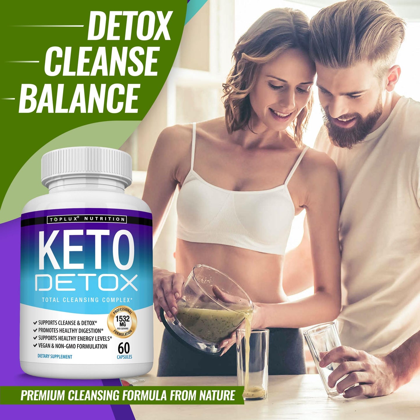 Toplux Keto Detox Pills Advanced Cleansing Extract Capsules, 120 Capsules
