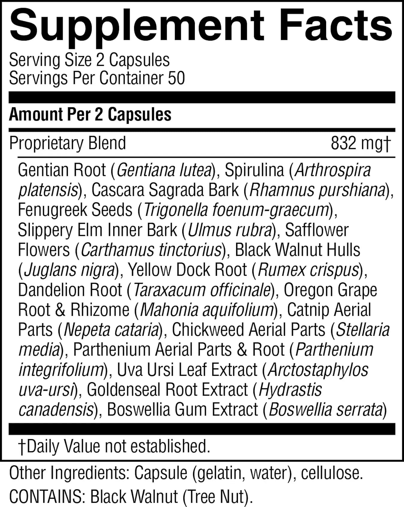 Nature's Sunshine Cellular Detox Capsule, 100 Capsules