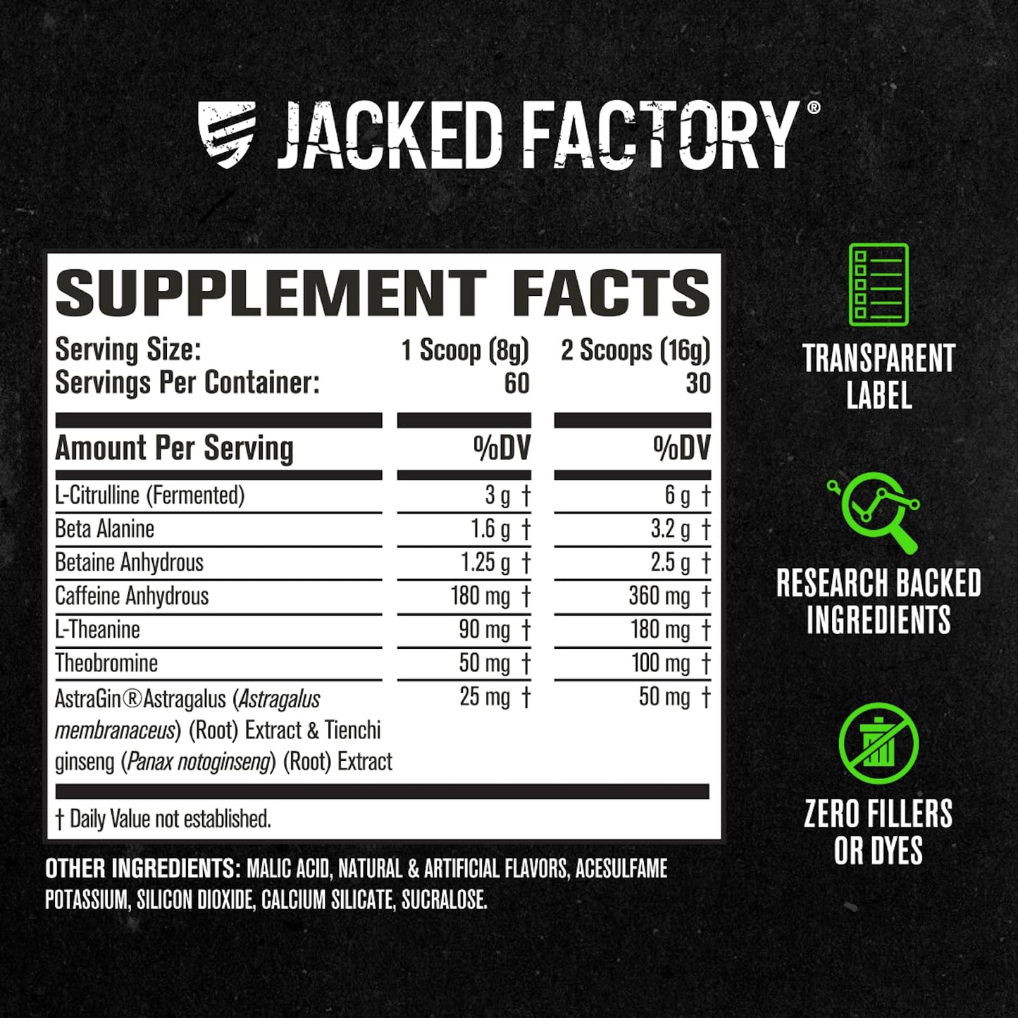 Jacked Factory NITROSURGE Pre Workout Powder, 60 Servings