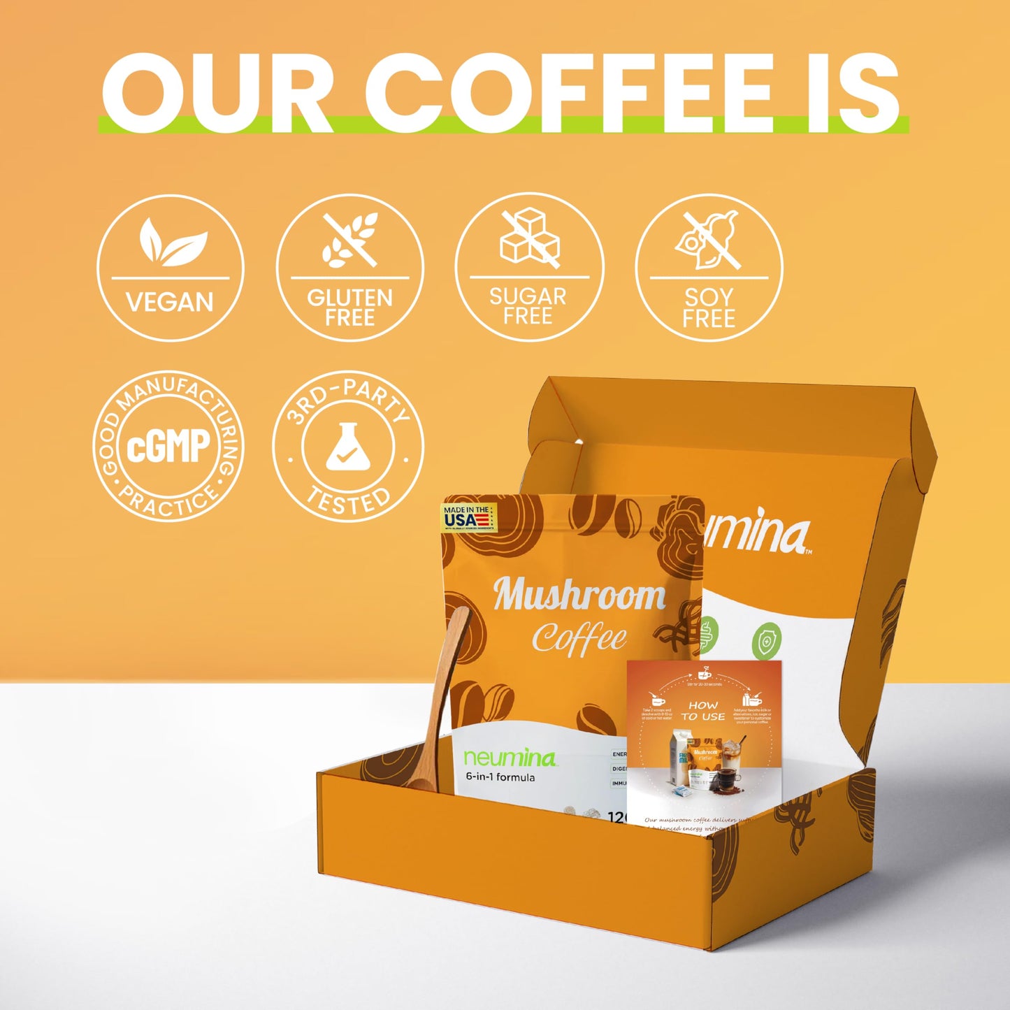Neumina 6-in-1 Mushroom Coffee Powder 6.35