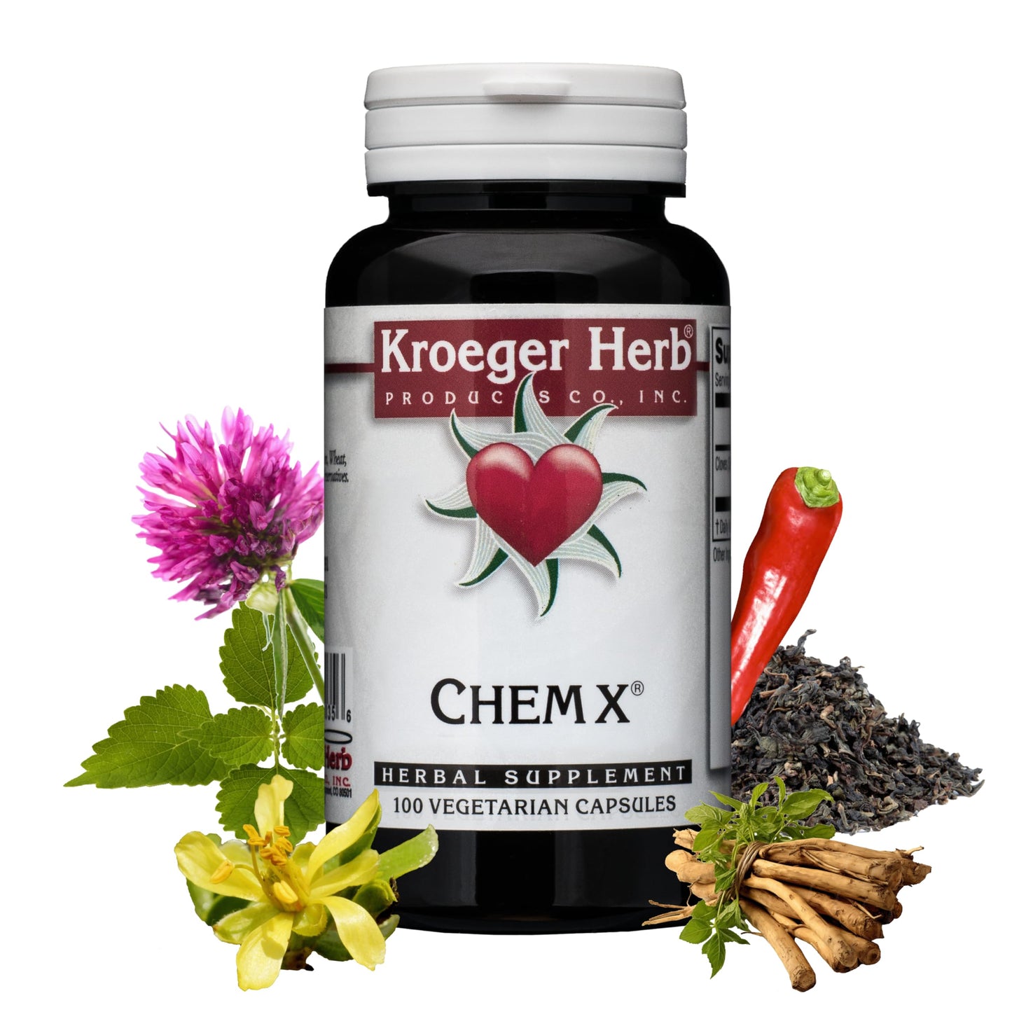 Kroeger Herb Products Chem X Daily Detox and Cleansing Formula Capsule, 100 Count