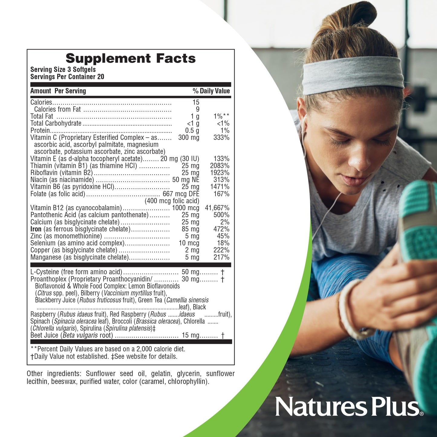 Nature's Plus Hema-Plex Iron Softgels 180