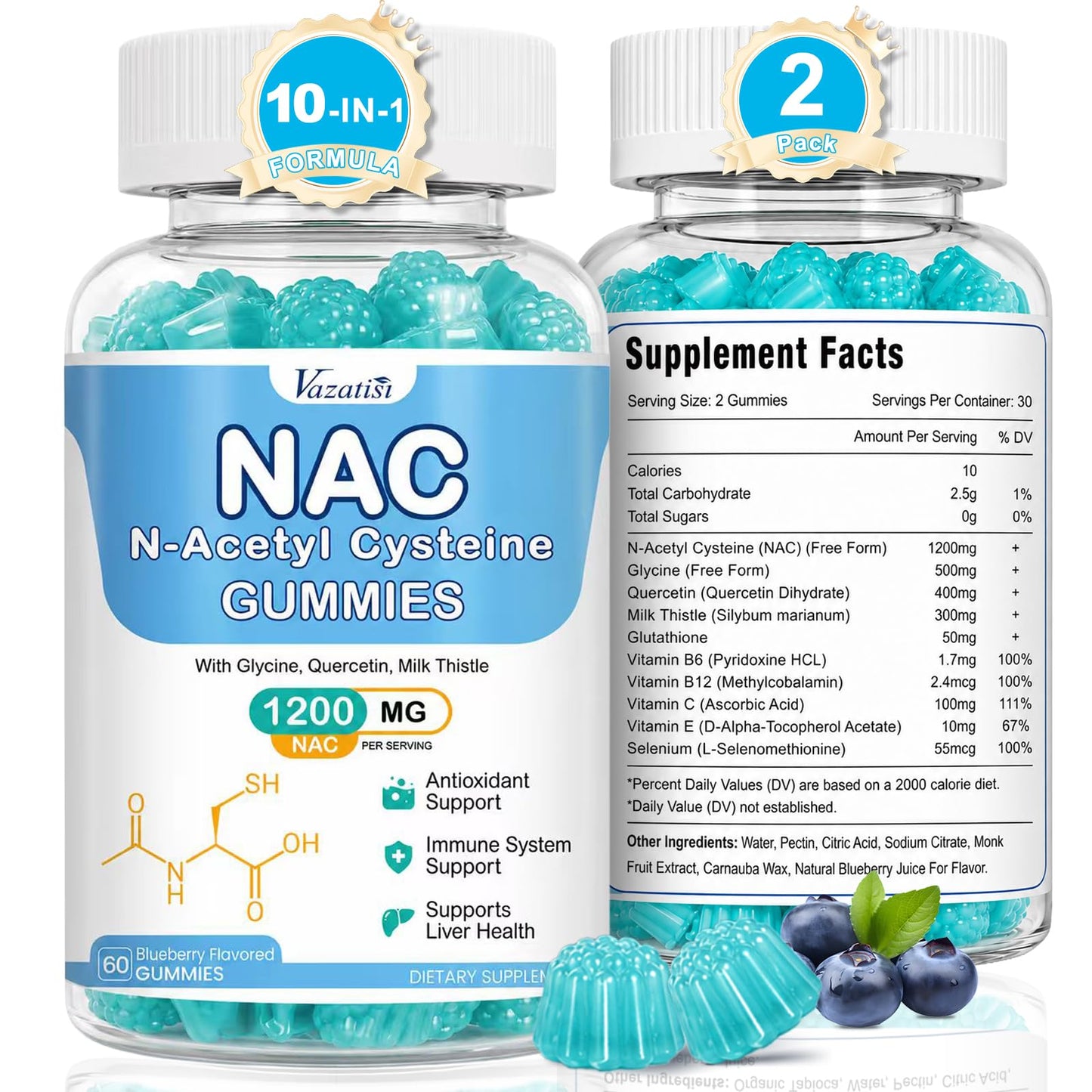 Vazatisi NAC Gummies 120 Count