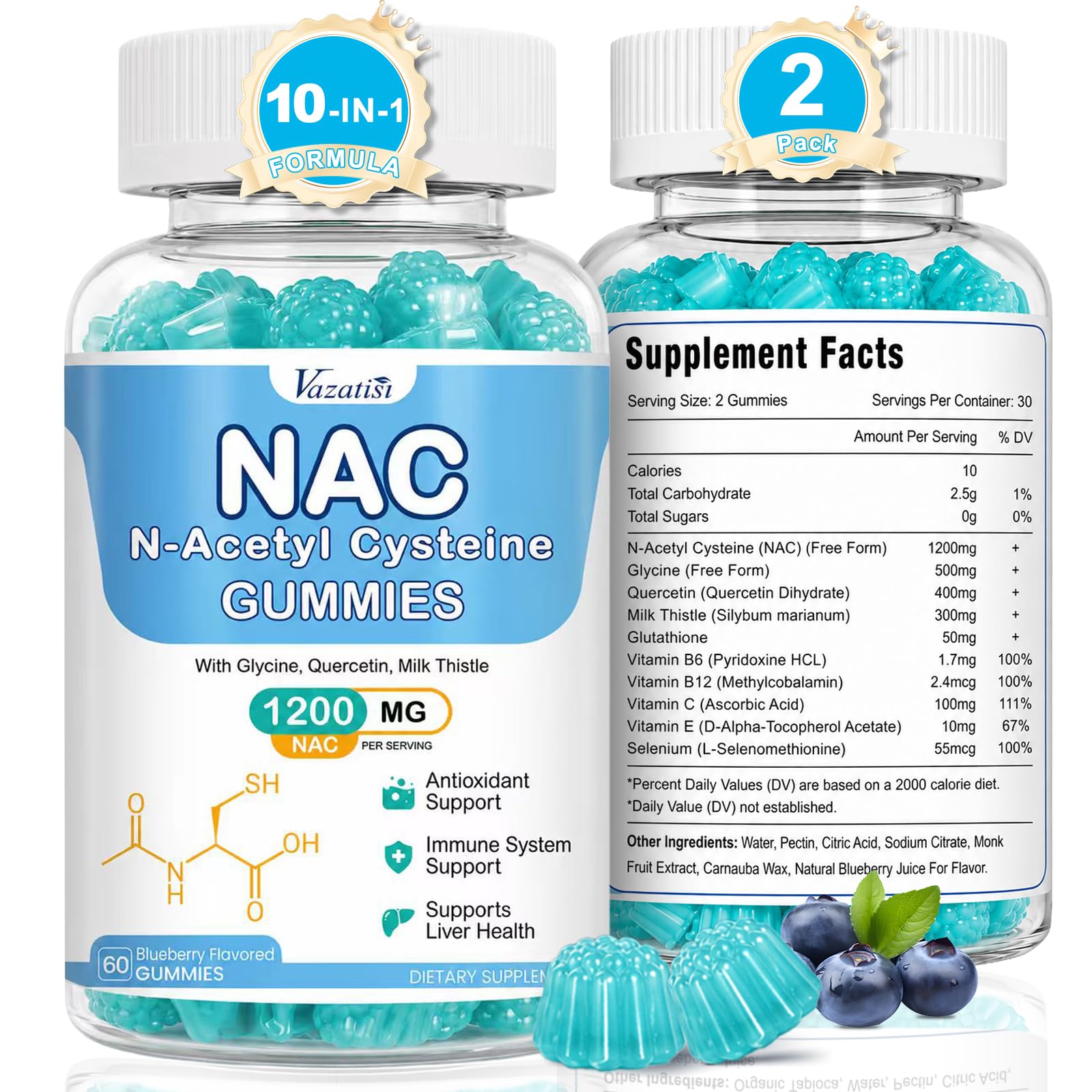 Vazatisi NAC Gummies 120 Count