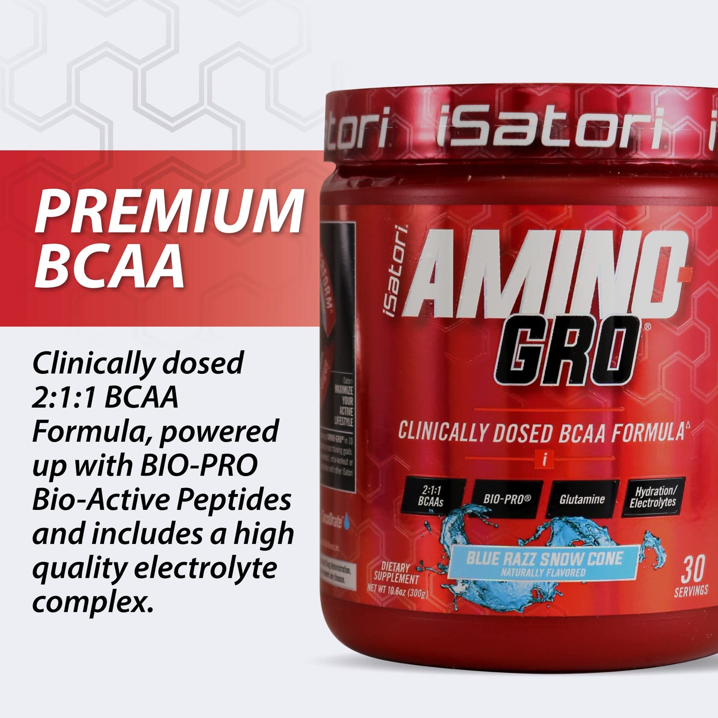 iSatori Amino-GRO BCAA Powder 5.5 Ounce