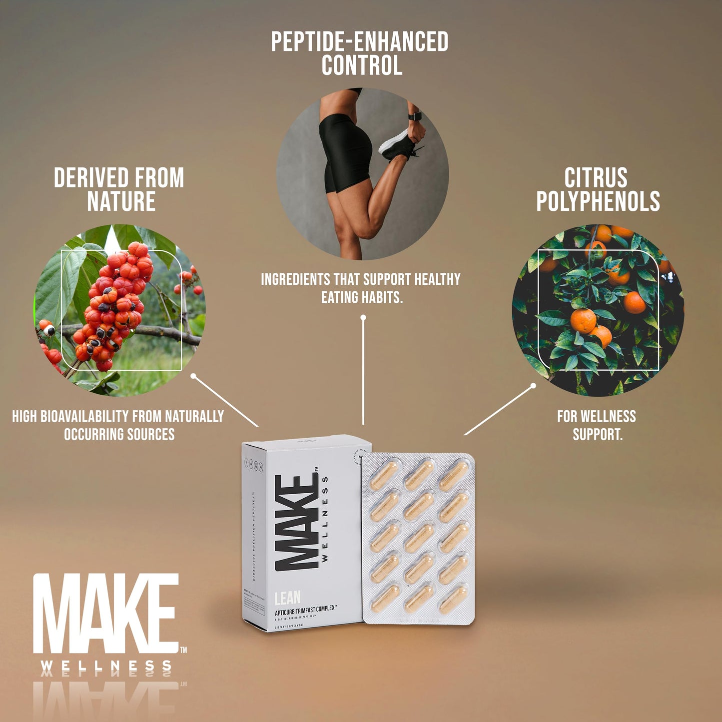 Make Wellness Lean Peptide Supplement Capsule 60 Count