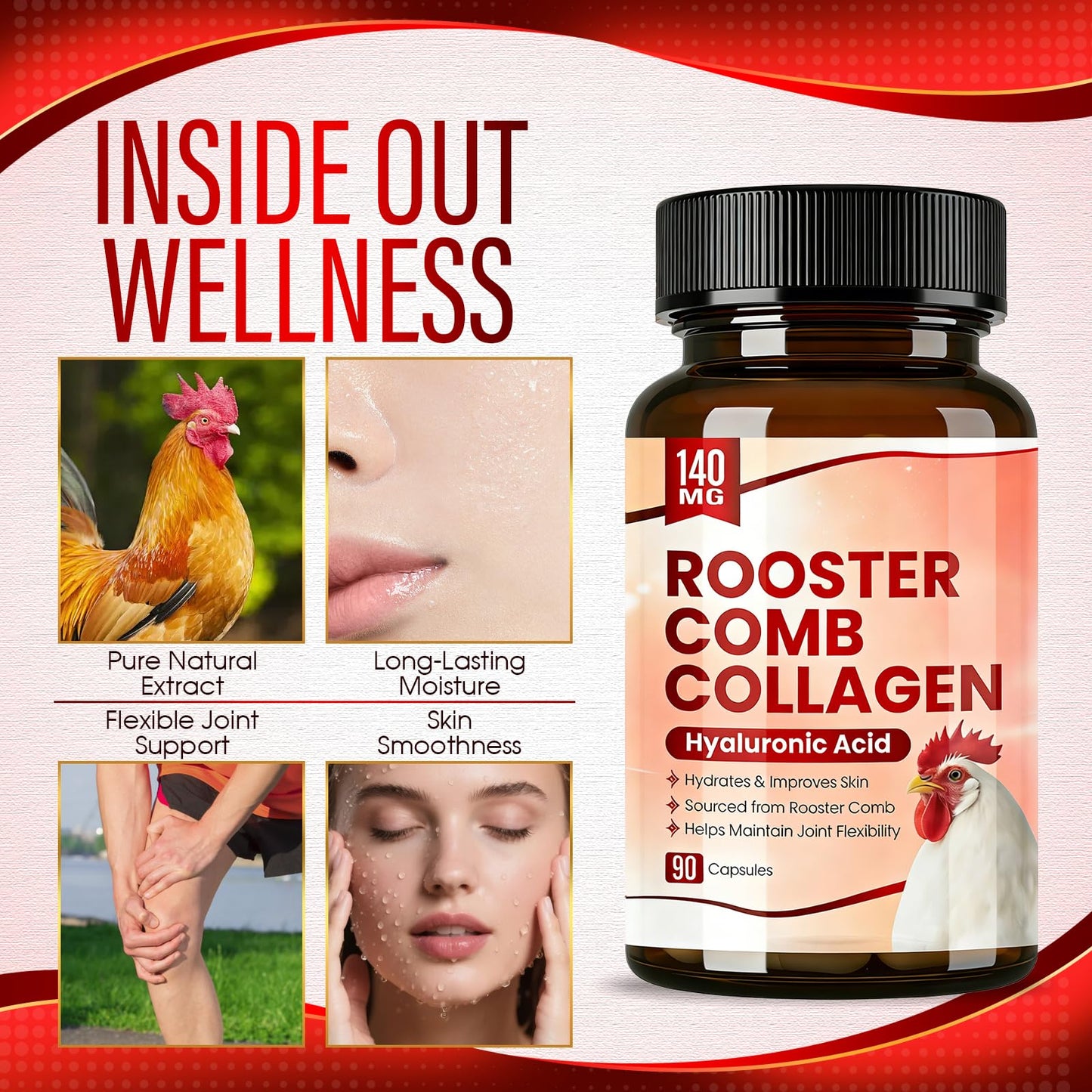 Aevezom Rooster Comb Collagen Capsule, 1 Count