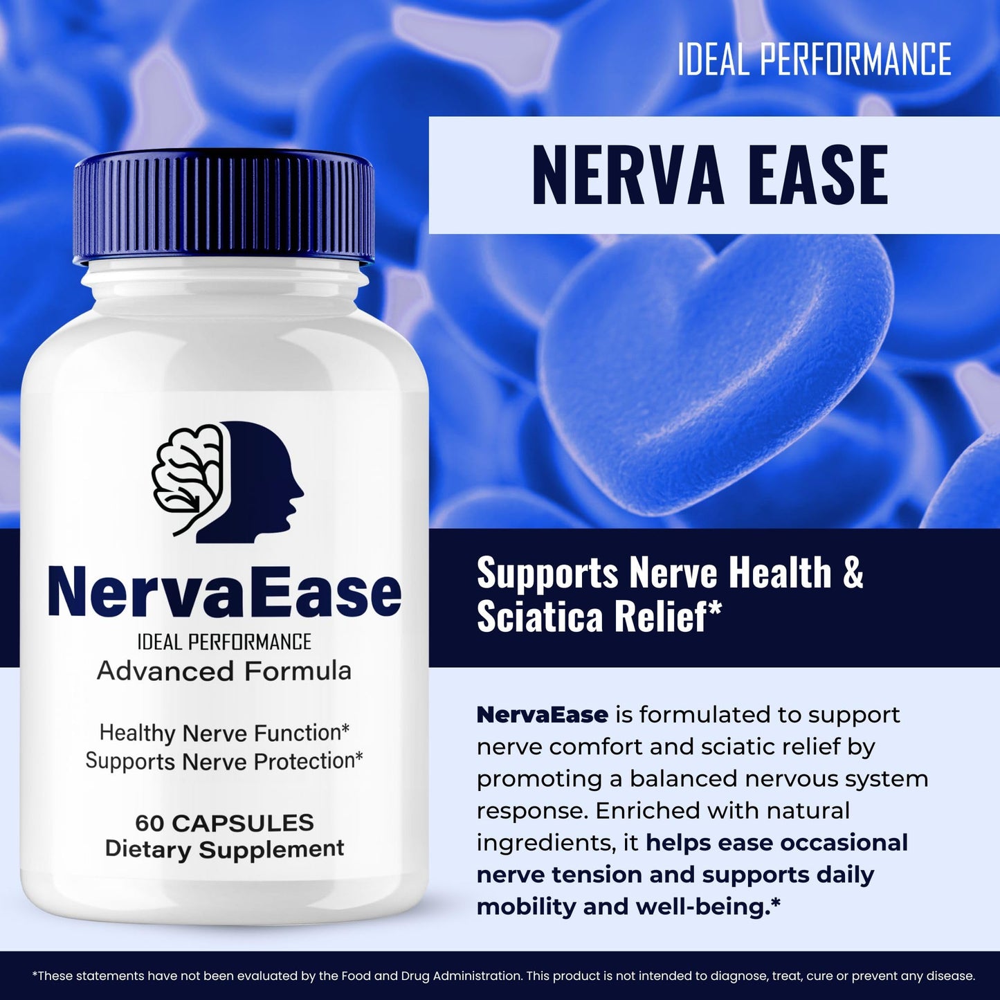 IDEAL PERFORMANCE NervaEase Nerve Supplement Capsules 60 Count