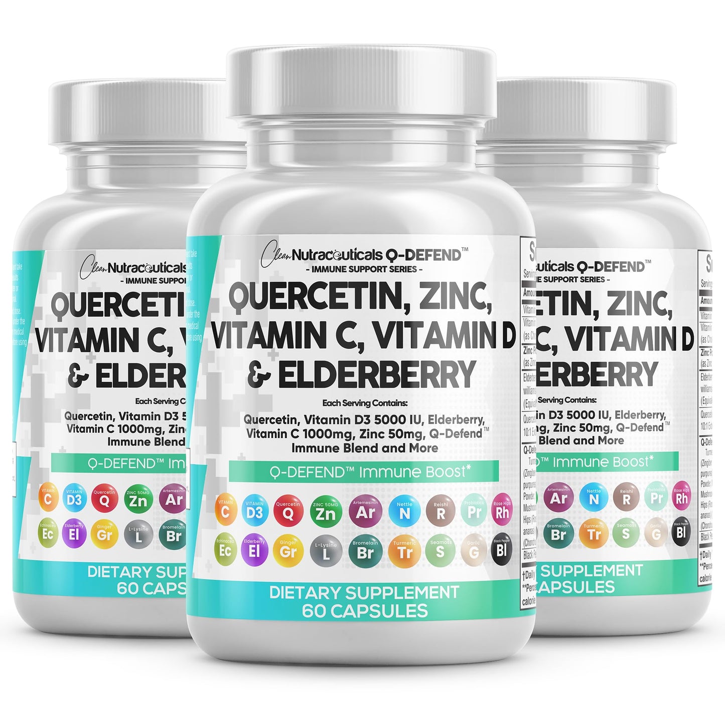 Clean Nutraceuticals Q Defend Quercetin Supplement Capsules 60