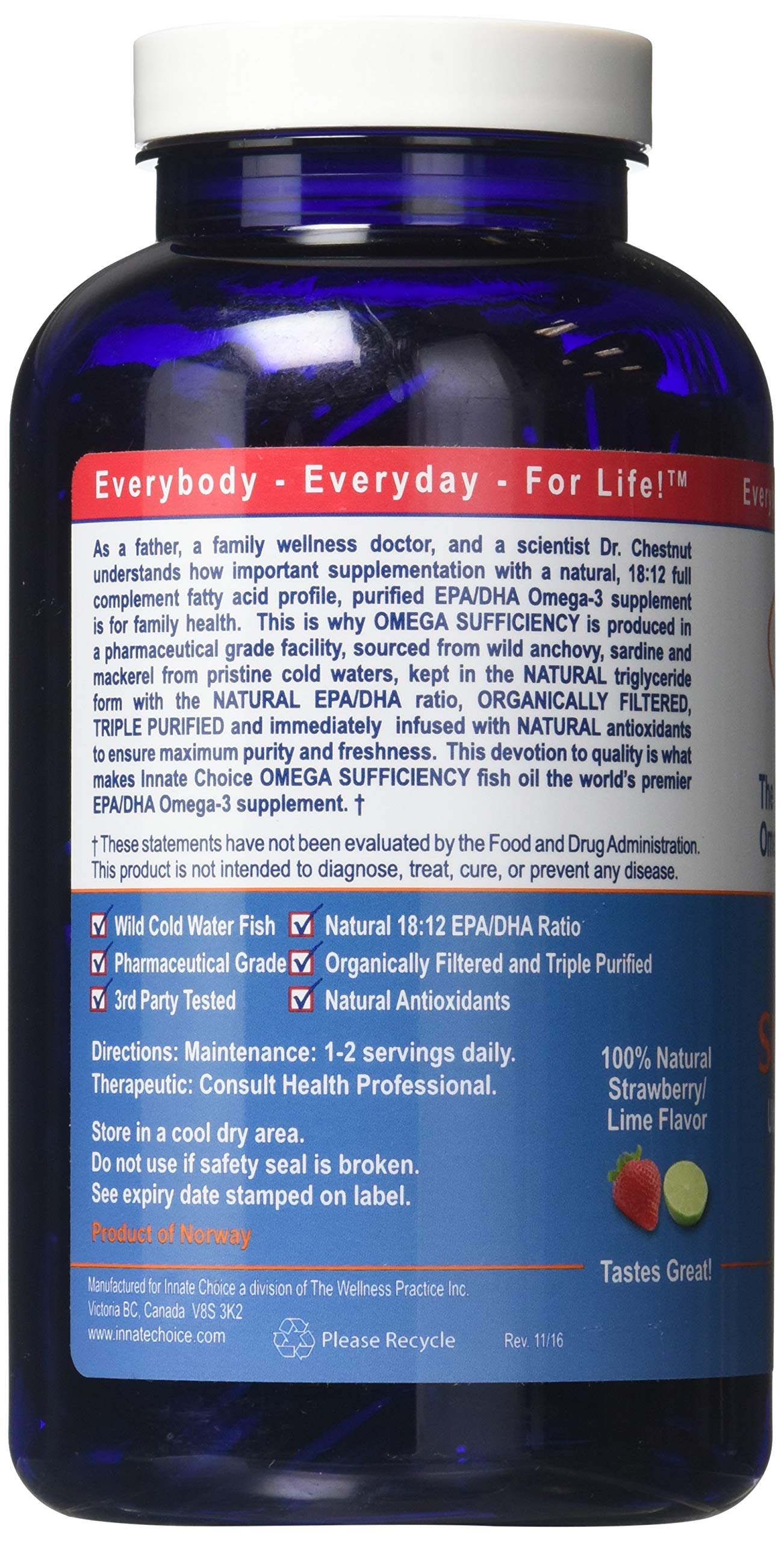 Innate Choice Omega Sufficiency Fish Oil Capsules 240 Capsules