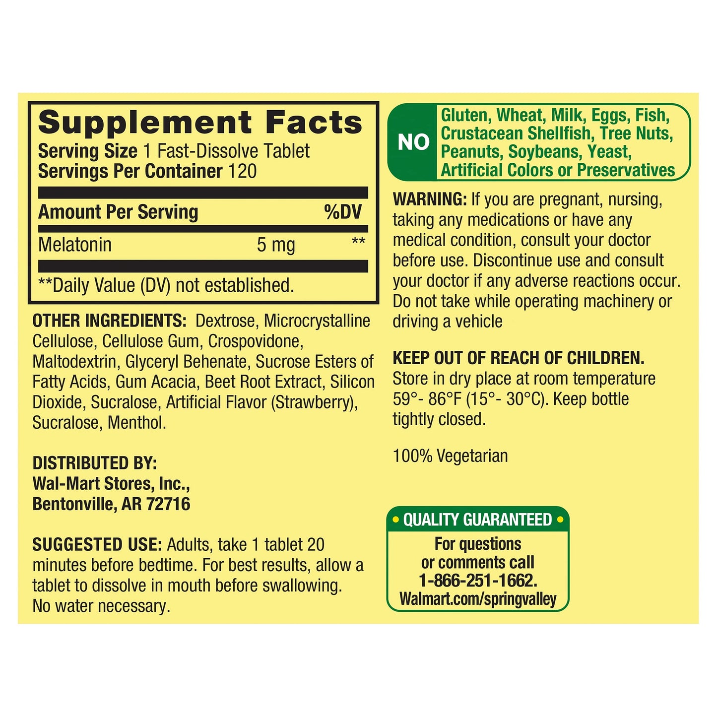 22 HOBBIES Melatonin 5mg Strawberry Flavor Dietary Supplement Fast-Dissolve Tablets, 120 Tablets