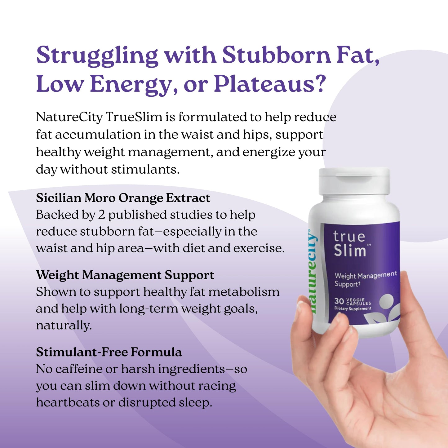 NatureCity True-Slim Morosil Weight Management Capsules 400mg Sicilian Blood Orange Extract, 30 Capsules