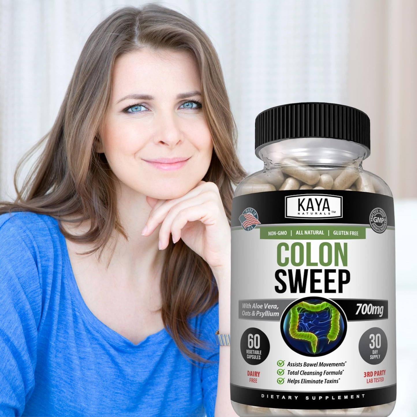 Kaya Naturals Colon Sweep Capsule 60 Count