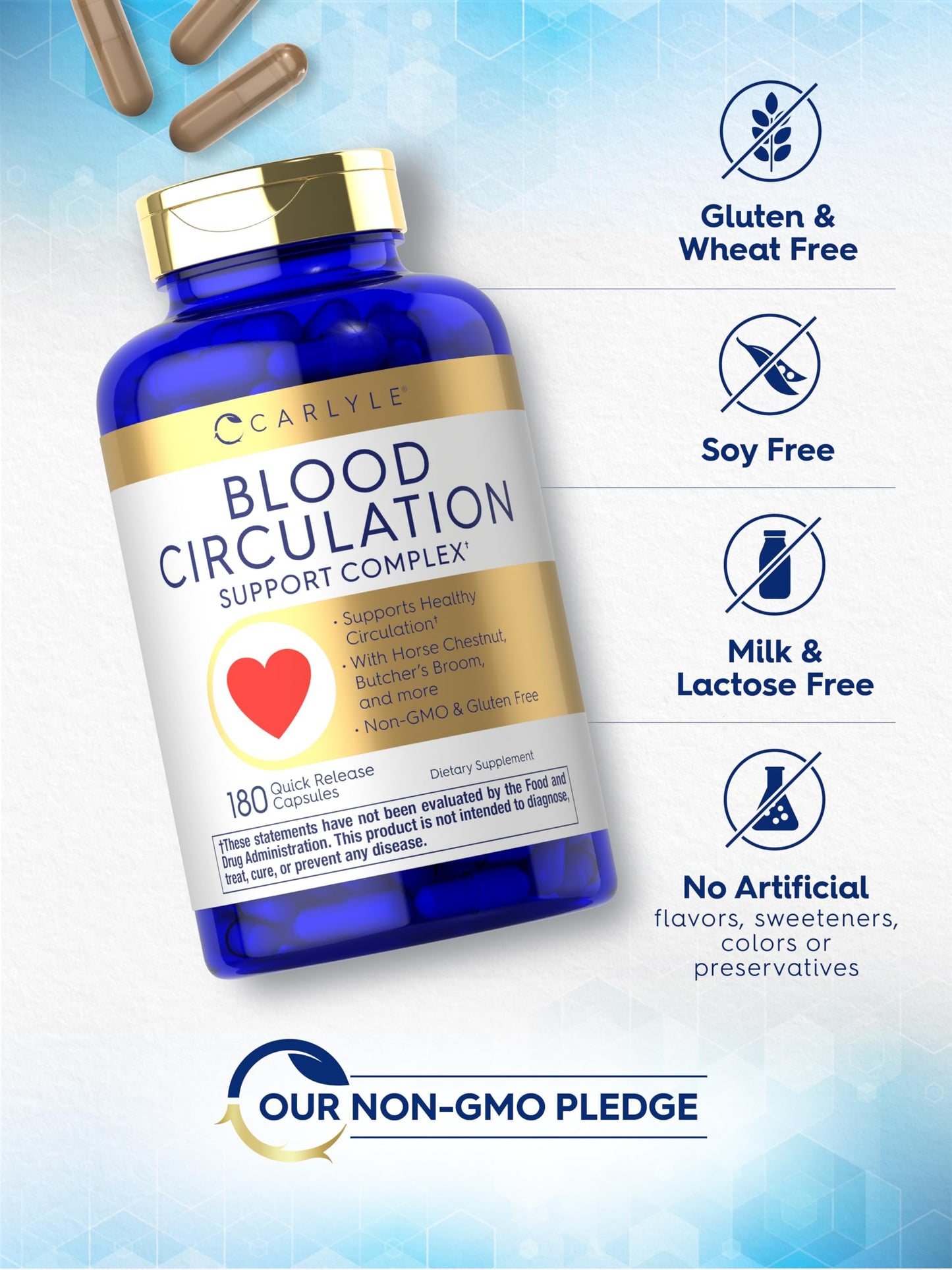 Carlyle Blood Circulation Supplement Capsule, 180 Count