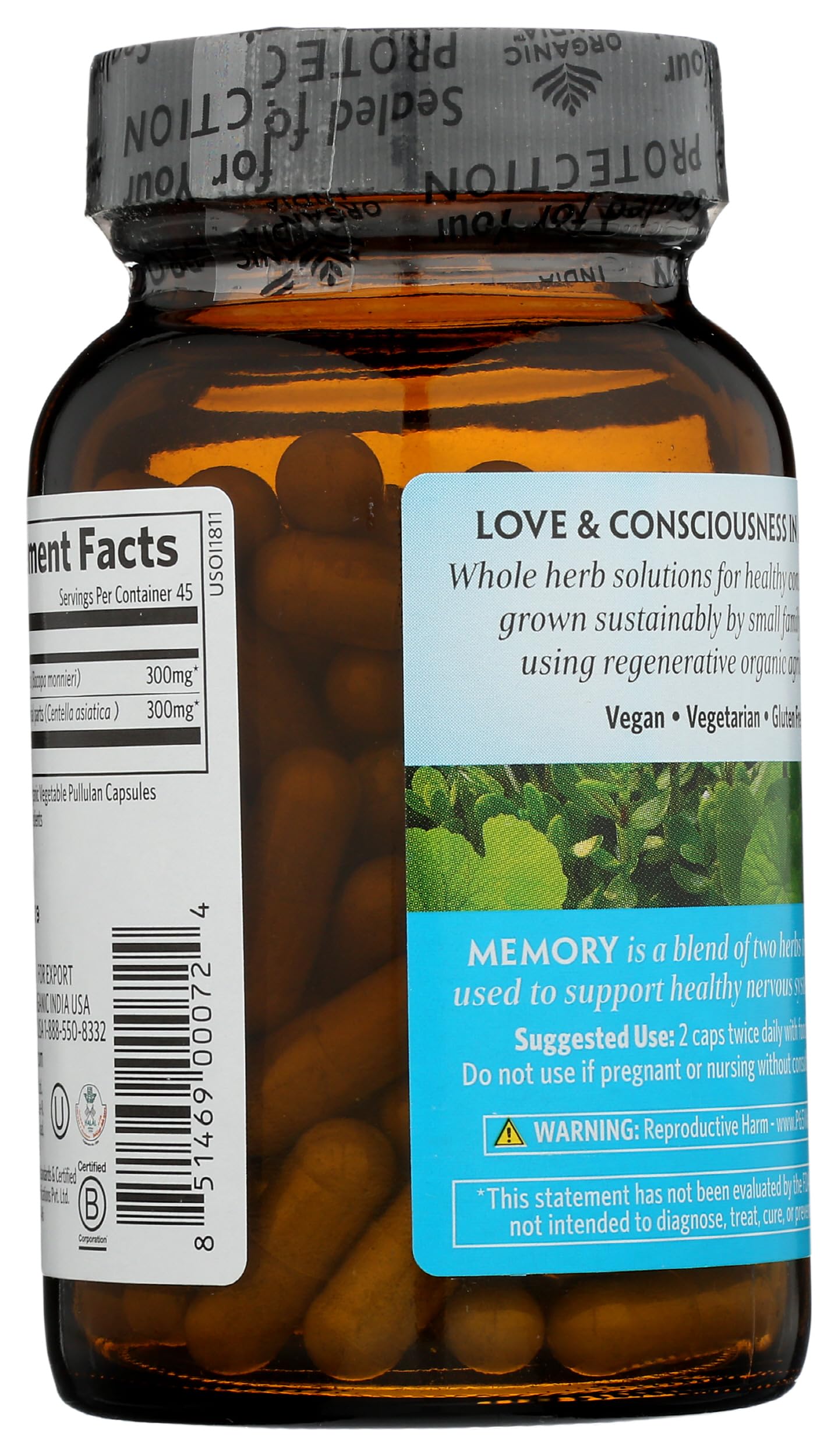 Organic India Memory Organic, 90 Capsules
