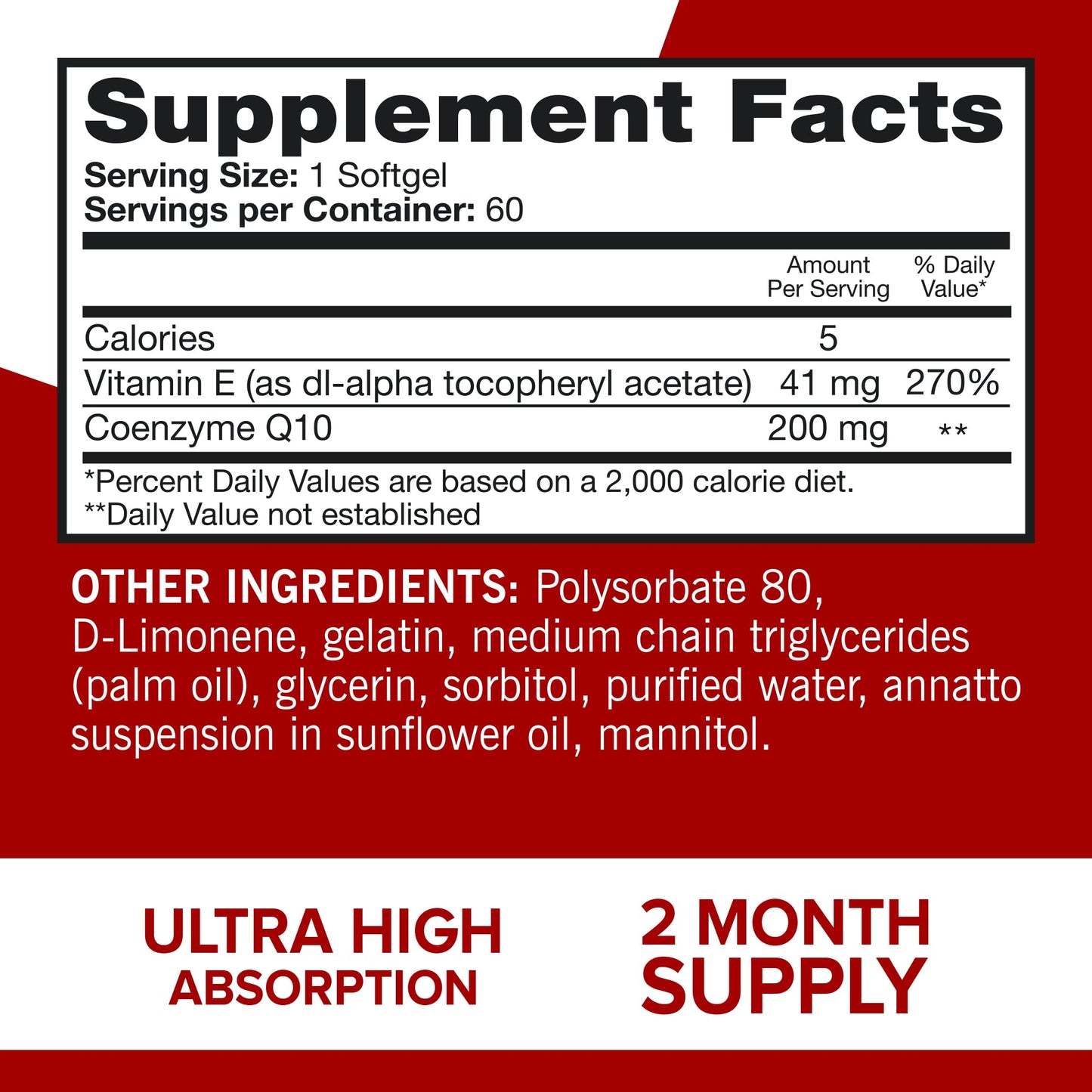 Qunol CoQ10 200mg Softgel, 60 Count