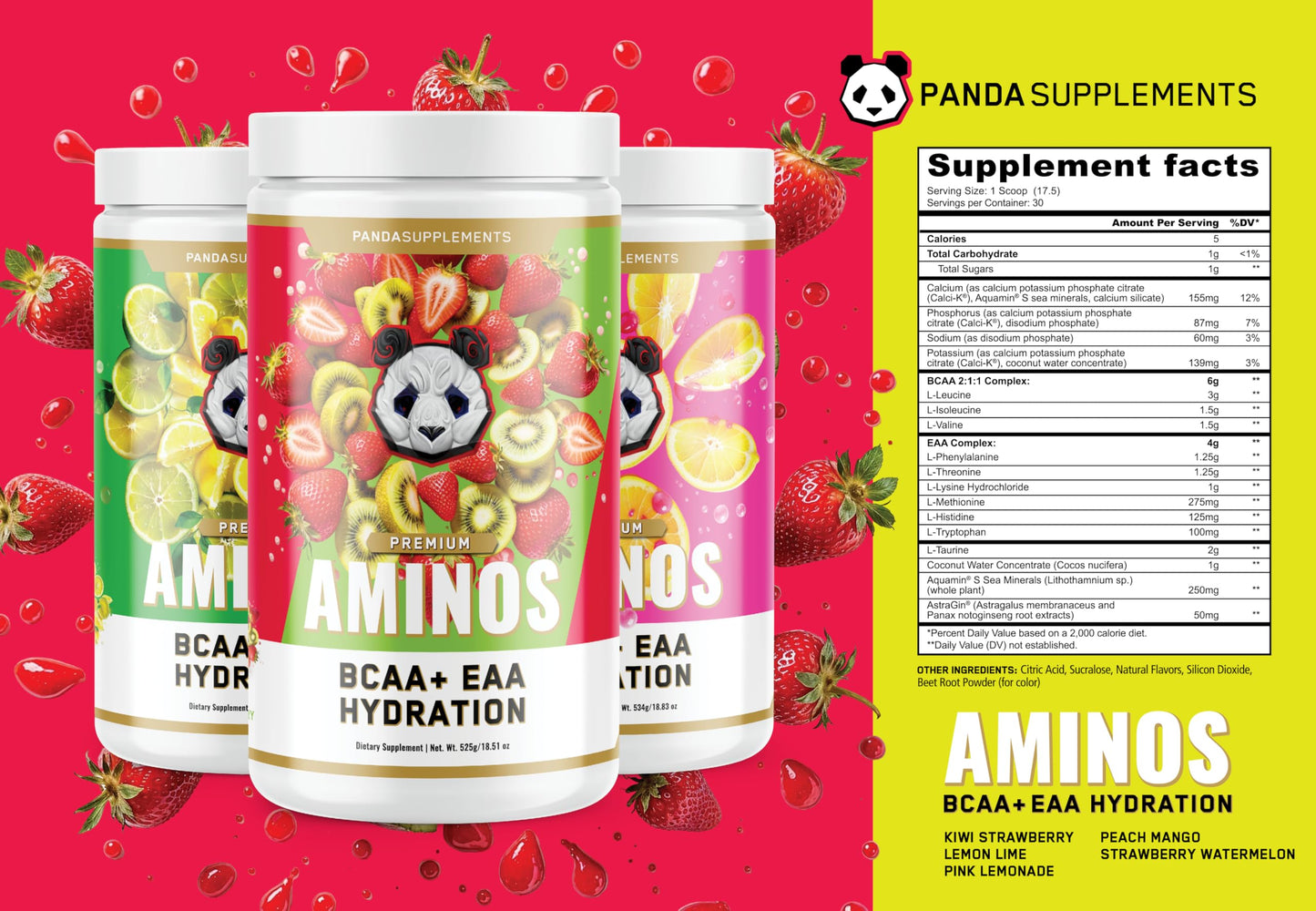 Underground Bio Labs Panda Supps Aminos Powder 13.75 Ounce