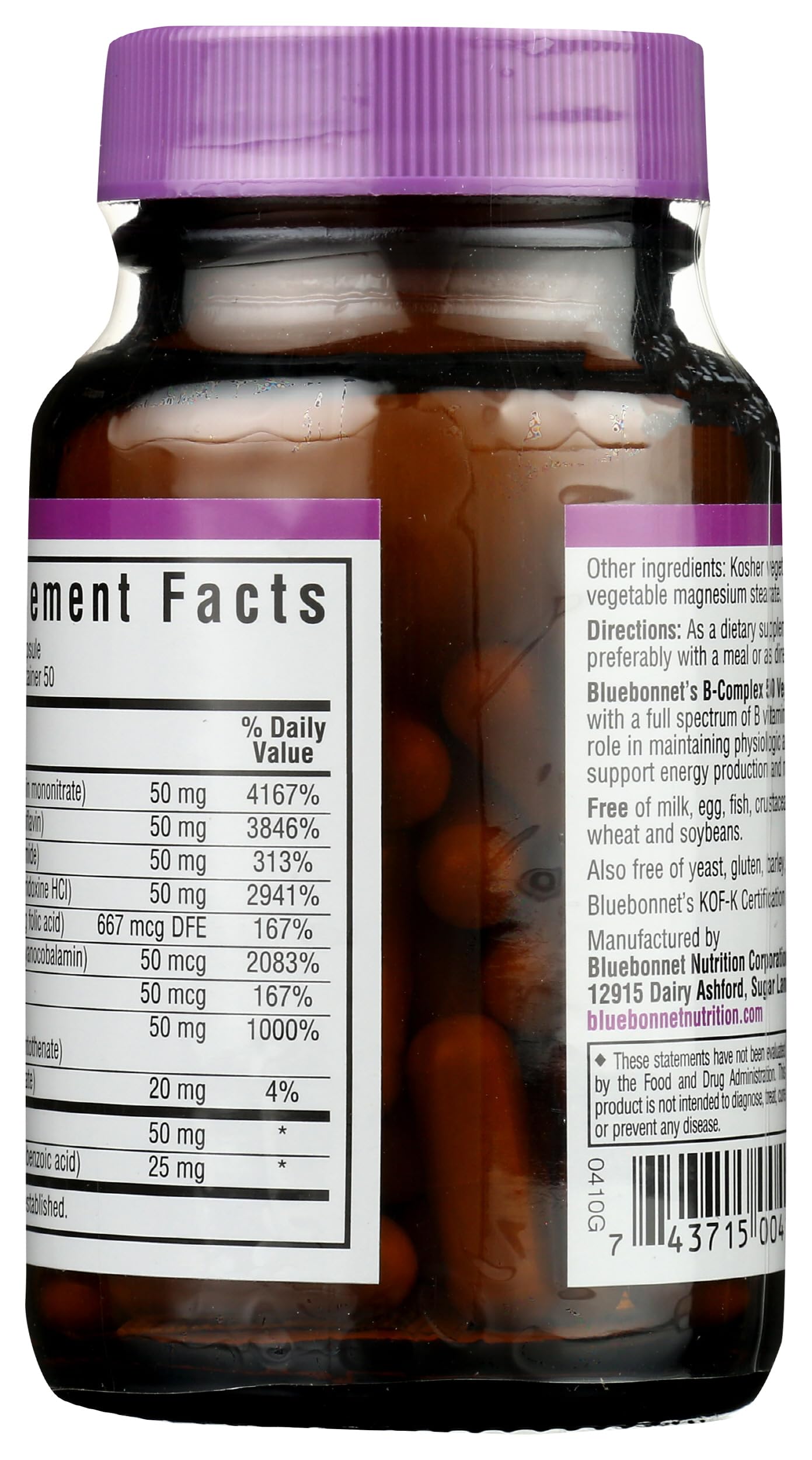 BlueBonnet Vitamin B Complex 50 Capsules