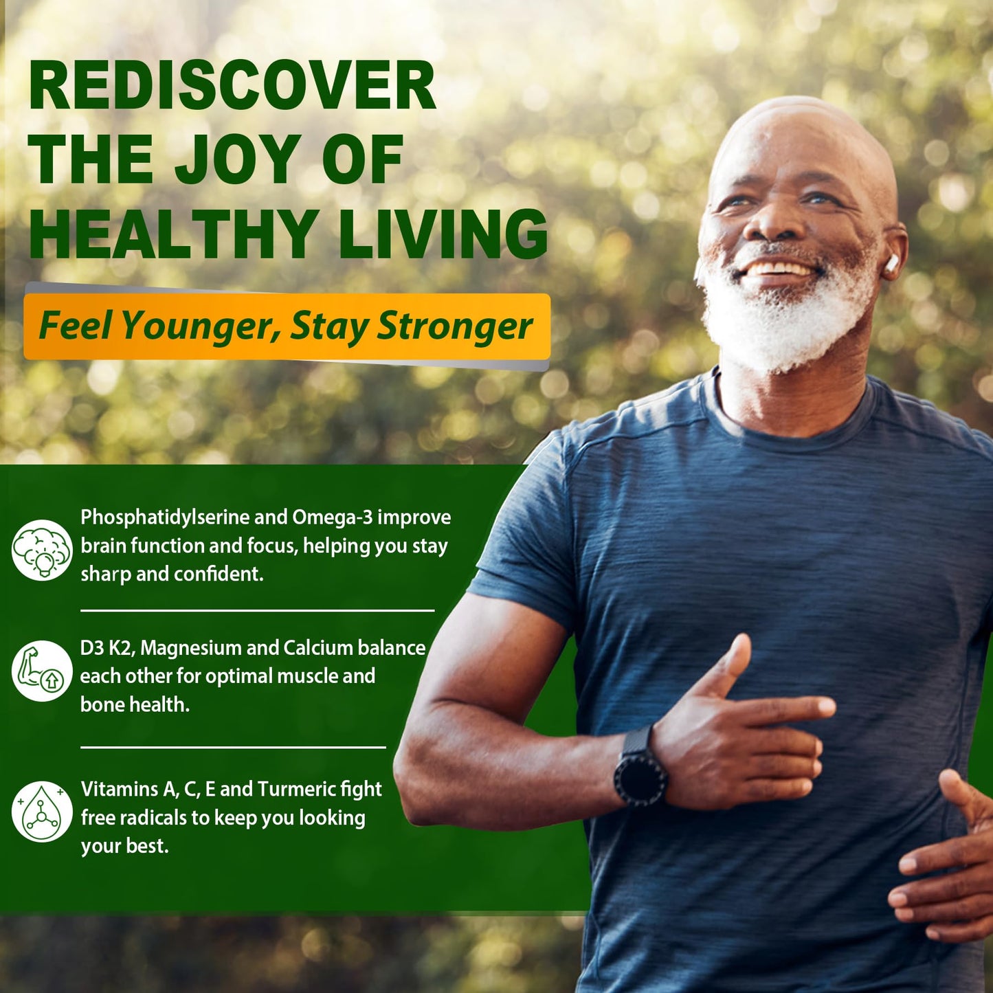 NEVISS Multivitamin for Men 50+ Plus, 60 Gummies