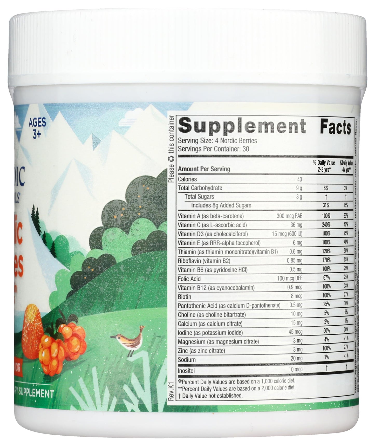 Nordic Naturals Nordic Berries Gummy, 120 Count