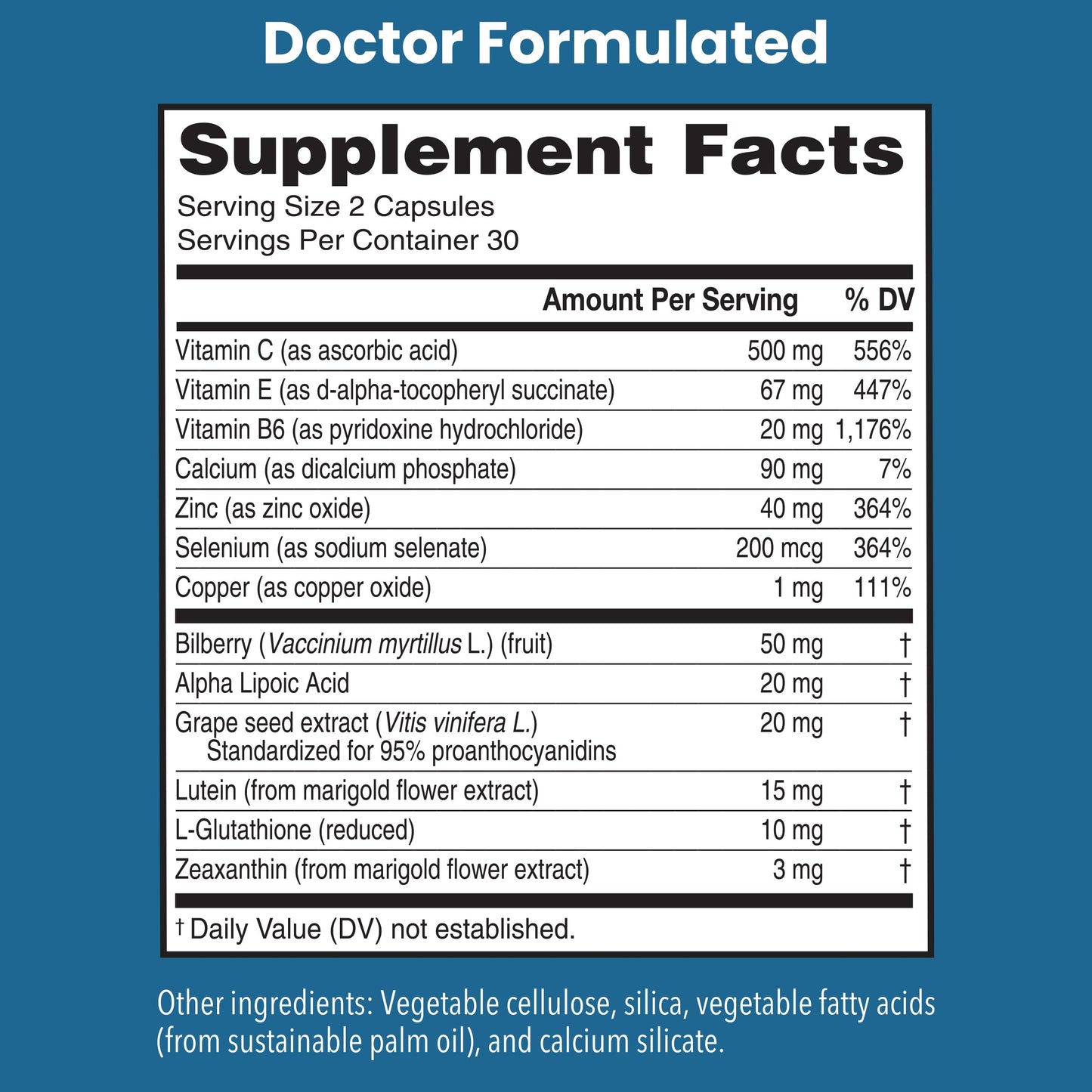 VisiVite Macular Support with Lutein, Zeaxanthin Supplements Capsules 60 Count