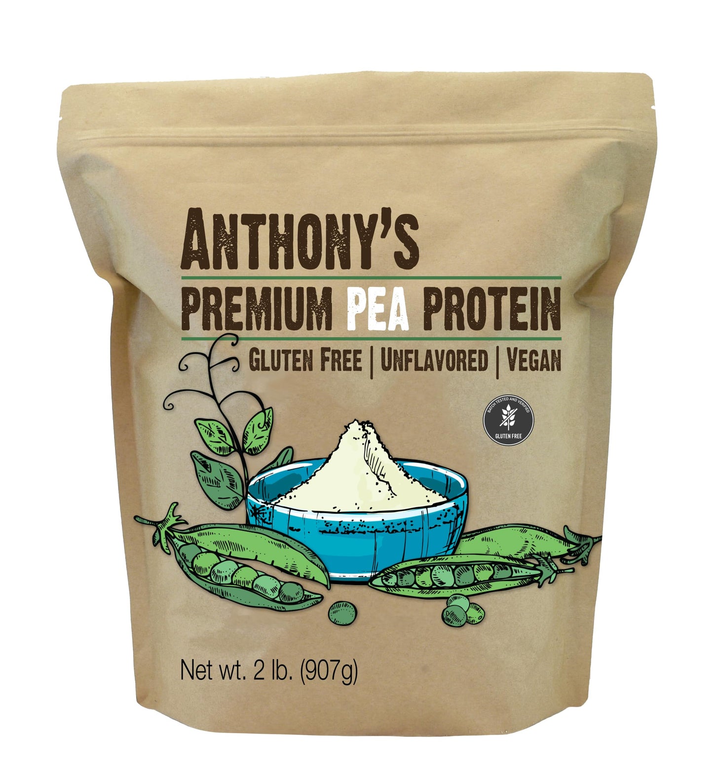 Anthony's Premium Pea Protein Powder, 32 oz