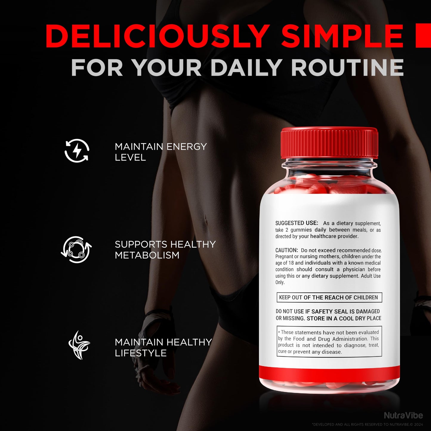 NutraVibe KetoPhoria Keto+ACV Gummies for Weight Loss Gummies, 120 Gummies