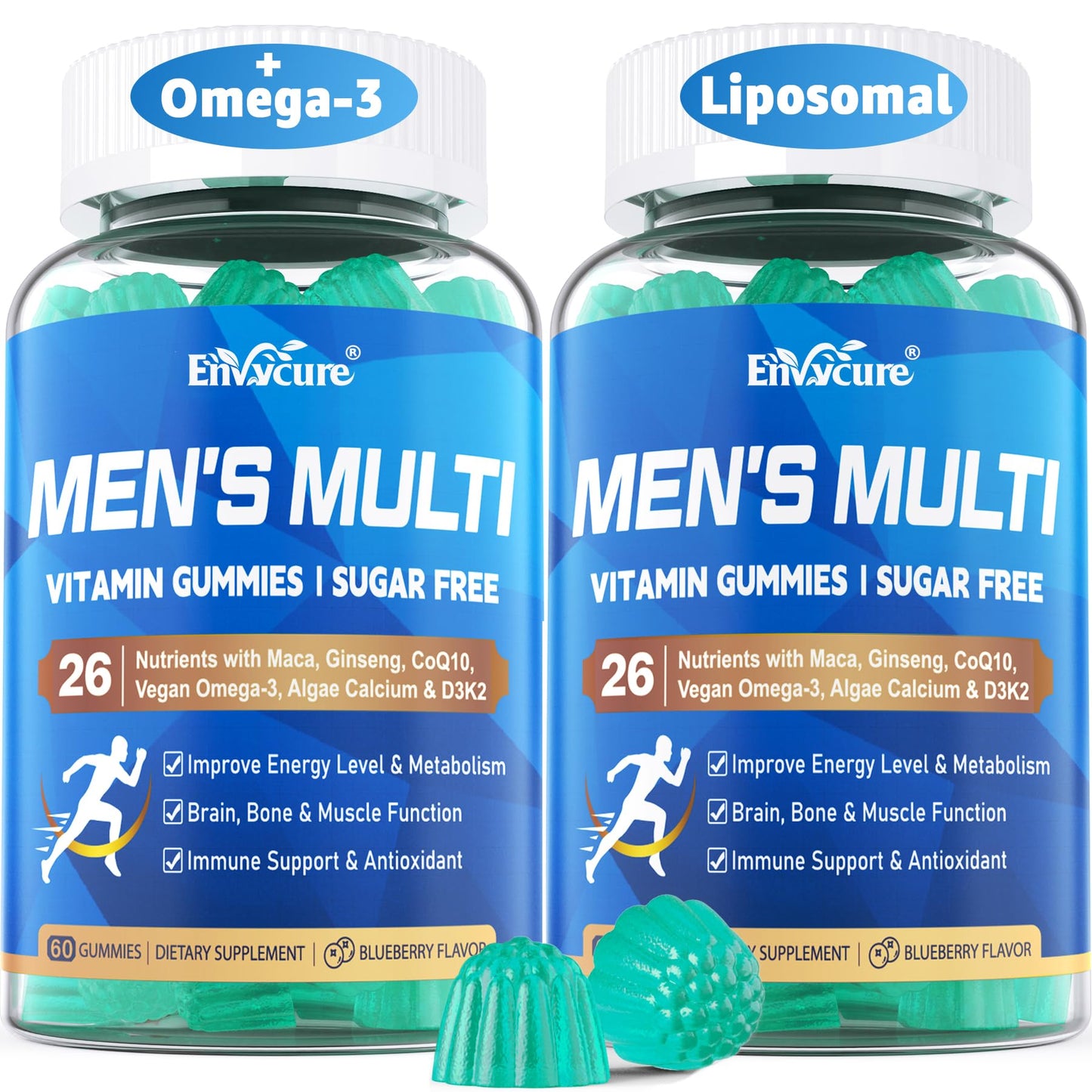 EnvyCure Methylated Multivitamin for Men Gummies, 120 Count