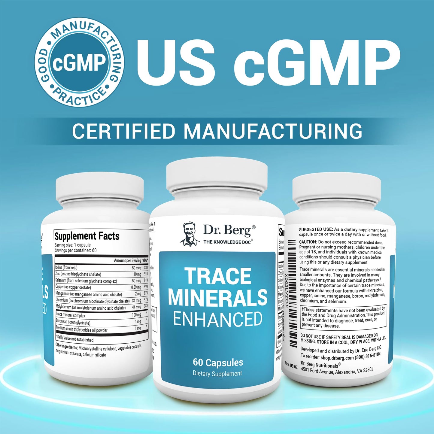 Dr. Berg Nutritionals Trace Minerals Enhanced Complex 60 Capsules