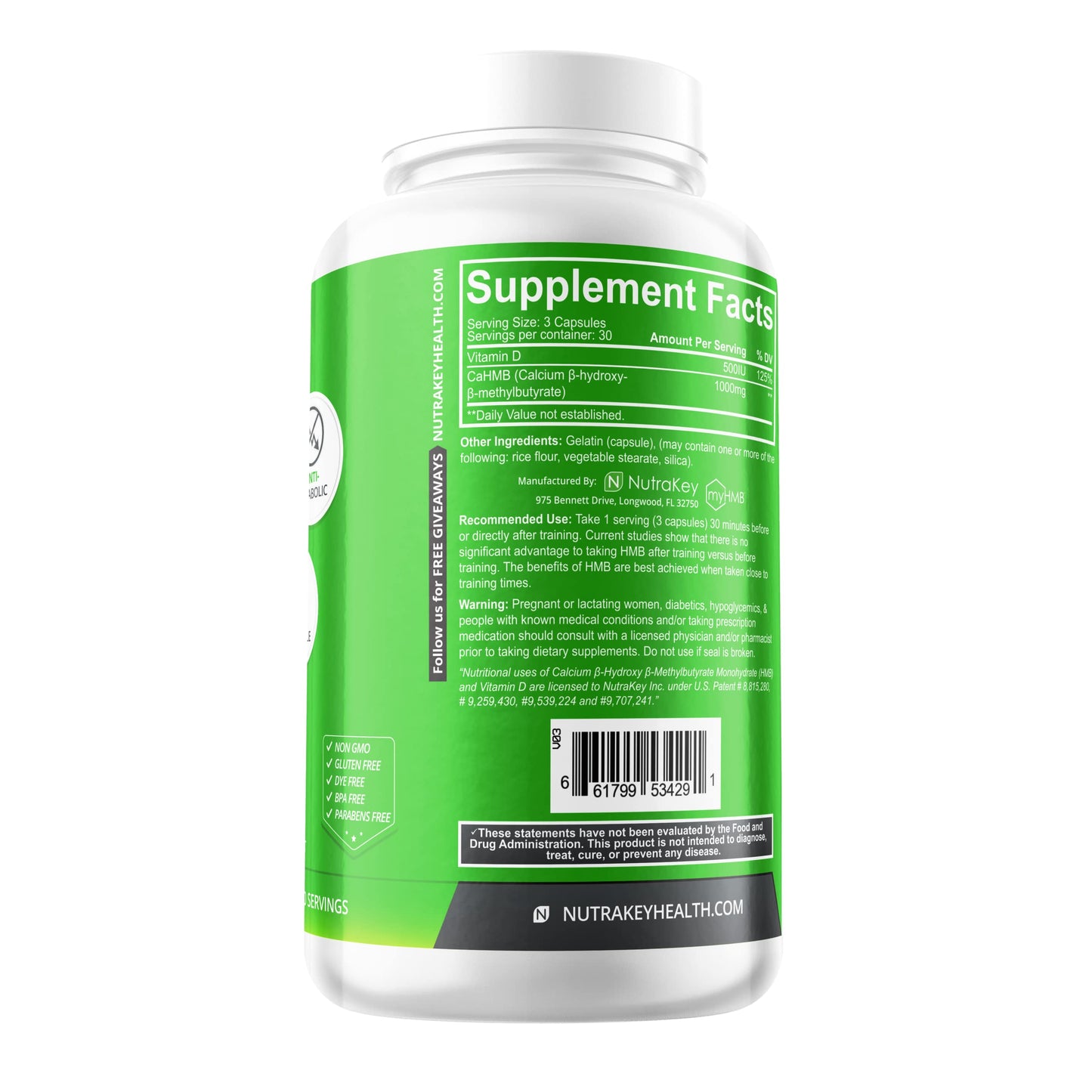 NutraKey HMB Capsules, 90 Count