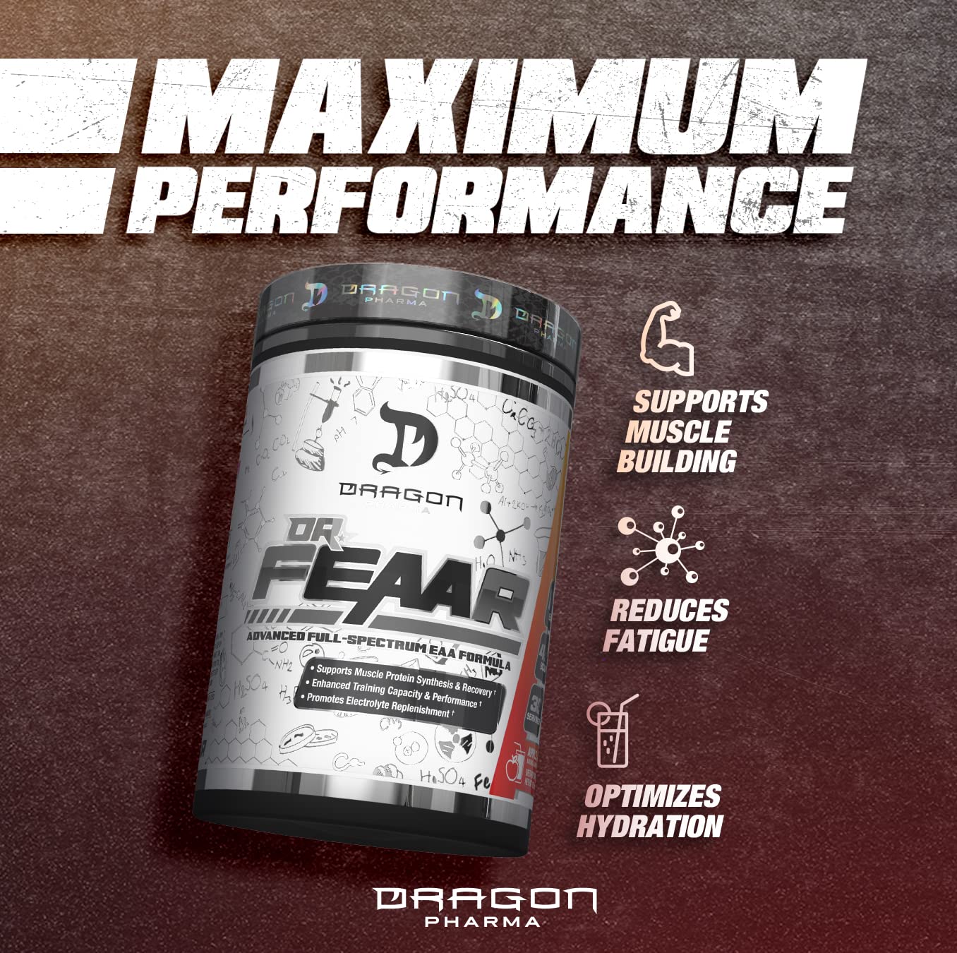 Dragon Pharma Dr. FEAAR Advanced Full-Spectrum EAA Matrix Powder 1.06 lb