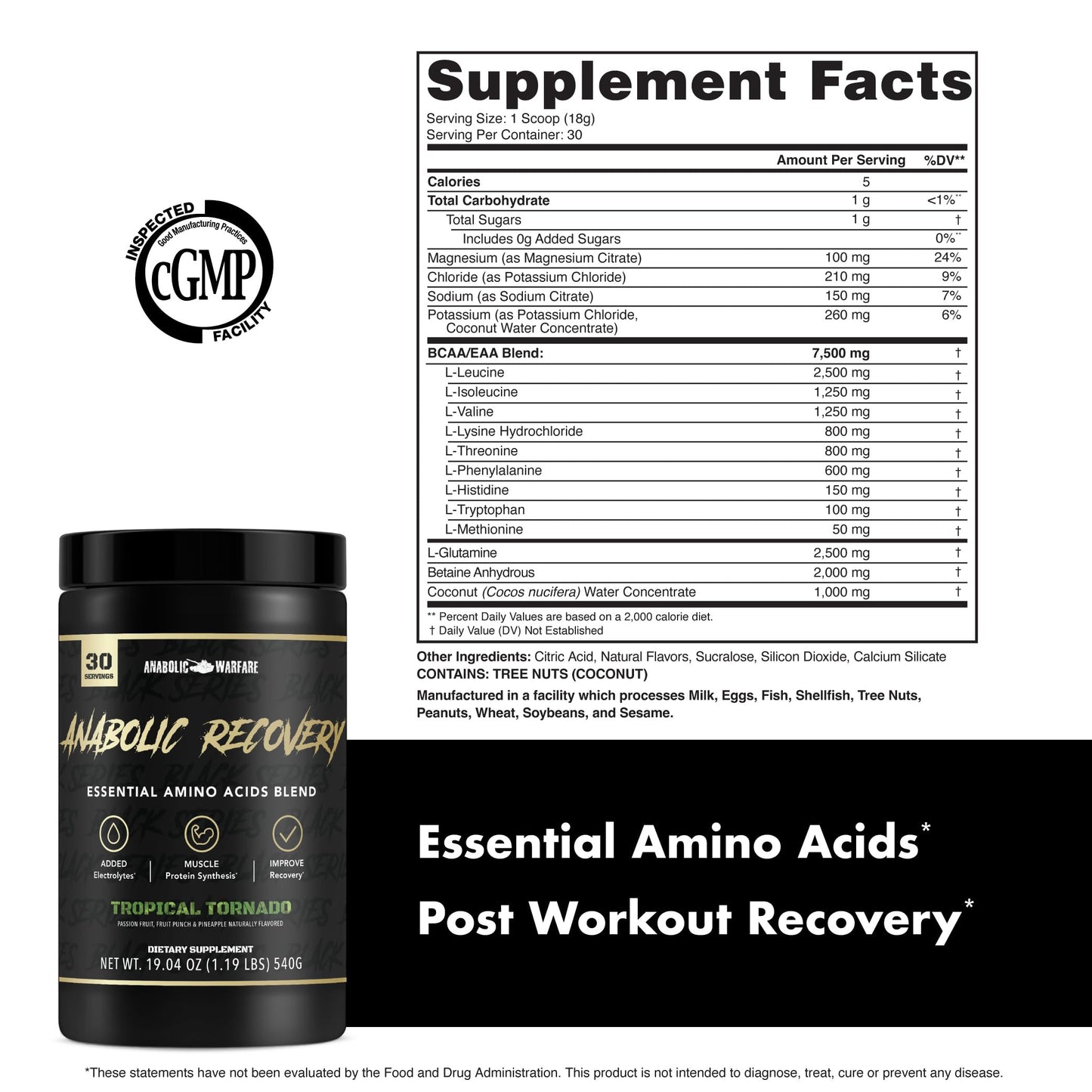 Anabolic Warfare Anabolic Recovery Powder 18.7 Servings