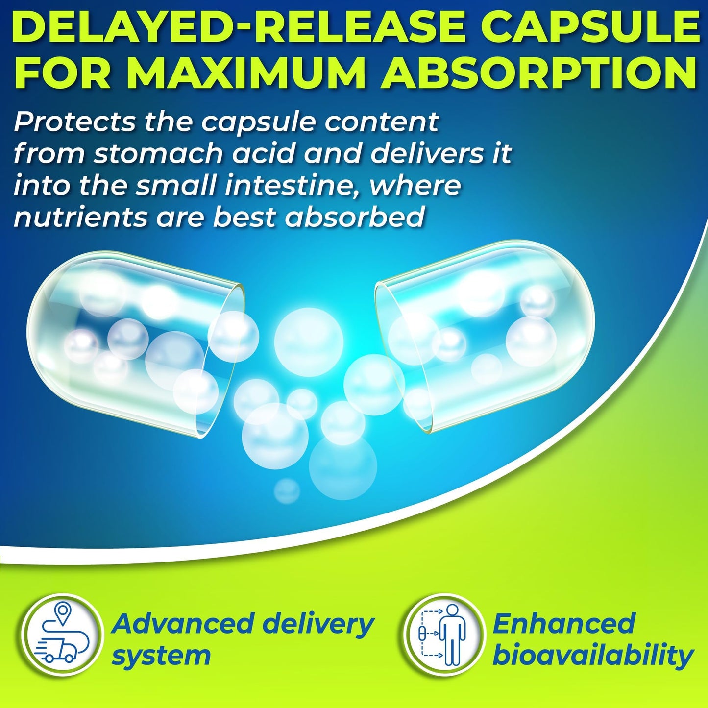 SUPPLEMENTS STUDIO Probiotics with Digestive Enzymes and Prebiotic for Women and Men - 3-In-1 Vegan Probiotic Prebiotic Multi Enzyme Complex for Gut Health - Maximum Absorption Delayed-Release Capsules, 60 Capsules