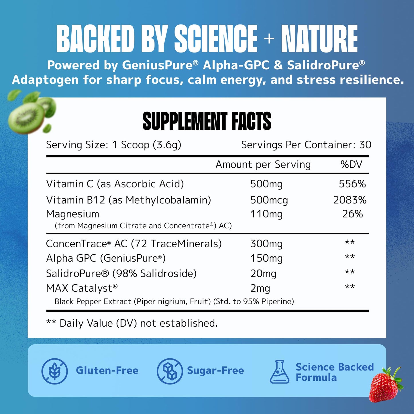 Lithios Brain Fuel+ Nootropics Powder 3.4 Ounce