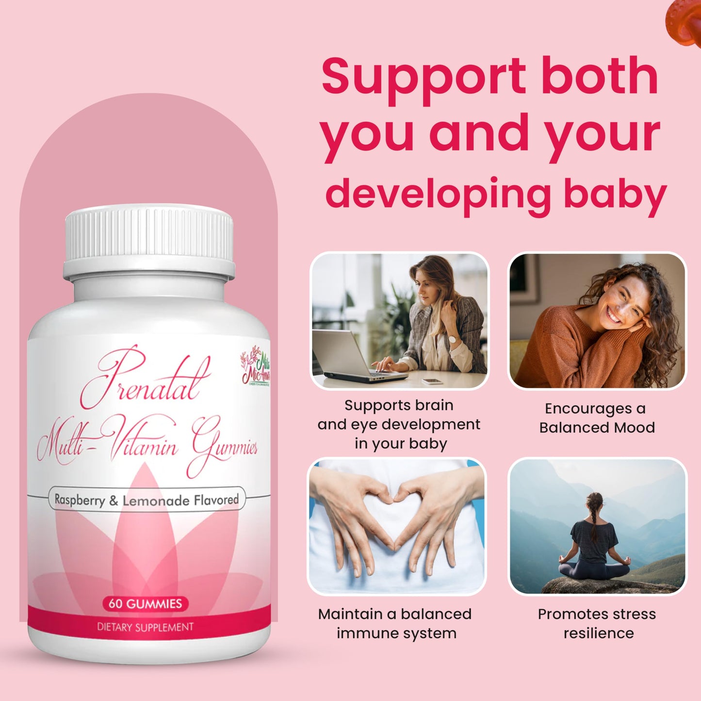 Mila Miamor Prenatal Multivitamin Gummies, 60 Gummies