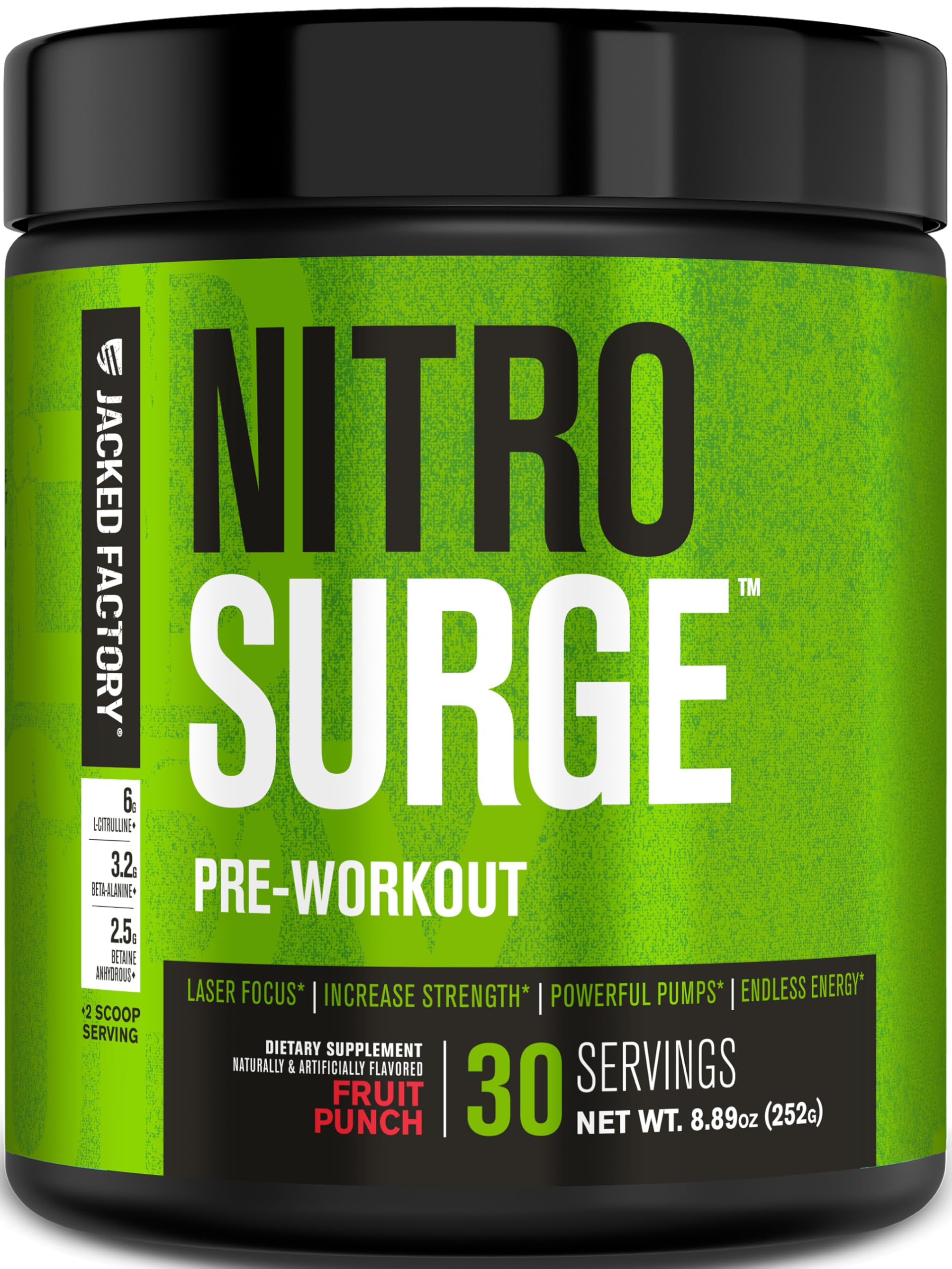 Jacked Factory Nitrosurge Pre Workout Supplement Powder 9.1