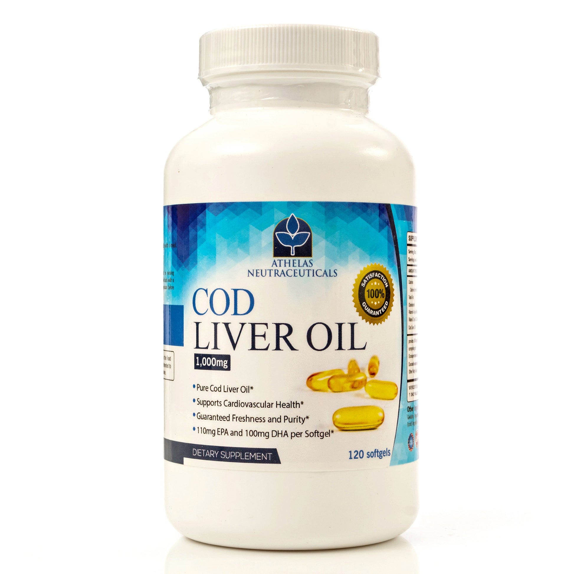 Athelas Neutraceuticals Cod Liver Oil Capsules Softgel 120