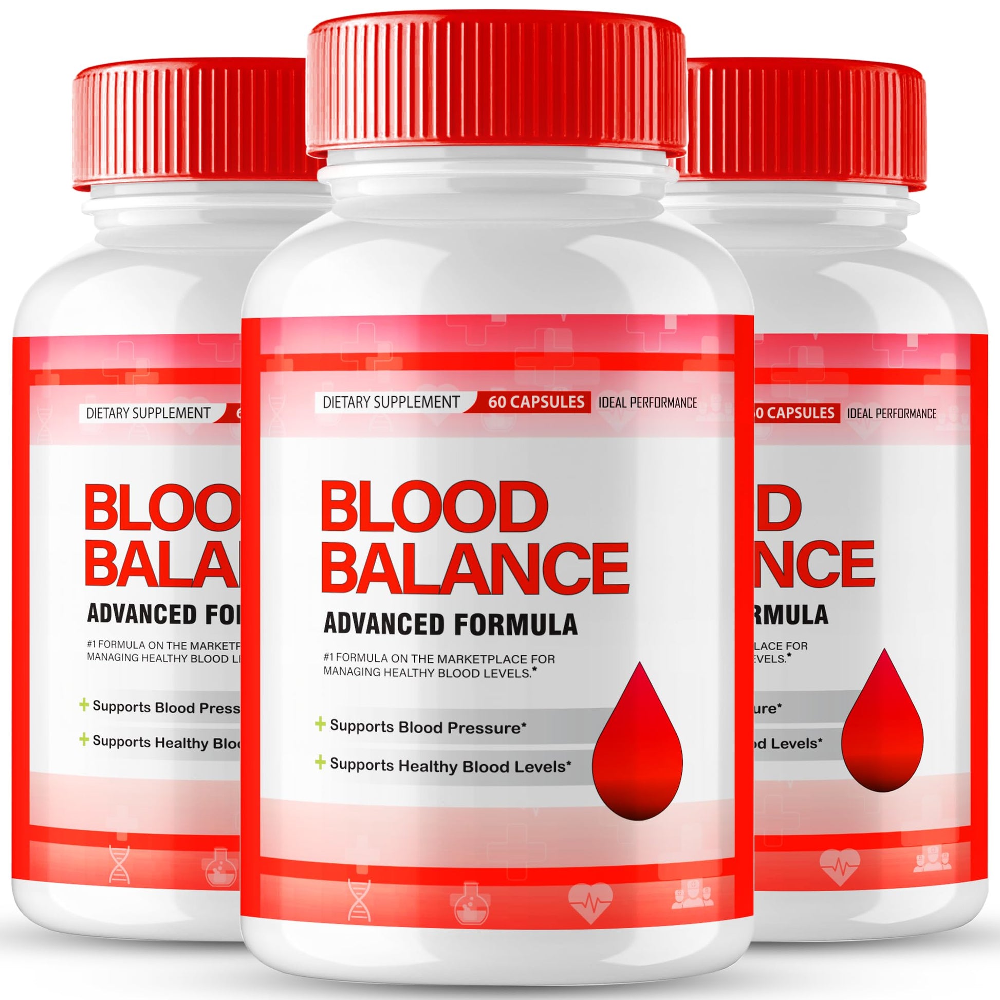 IDEAL PERFORMANCE Blood Balance Blood Formula Support Supplement Capsules 180
