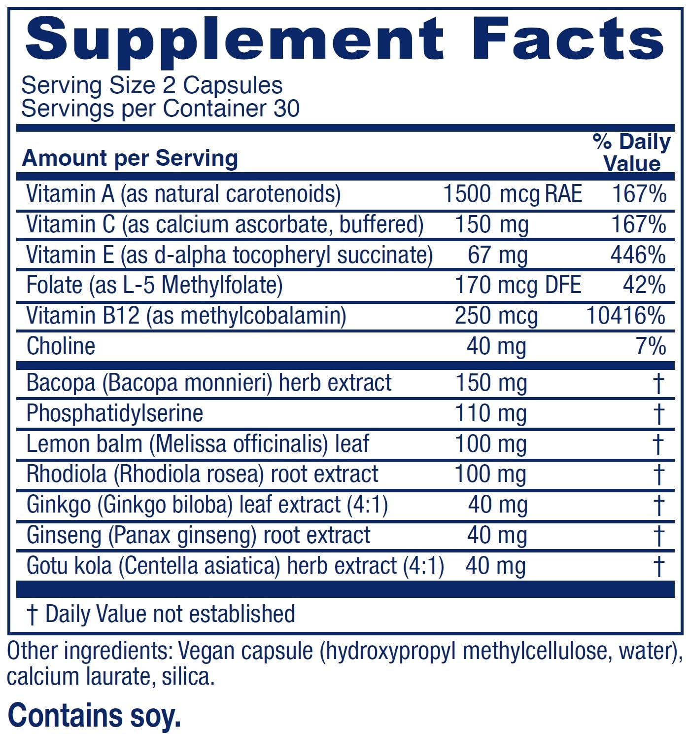 Vitanica MindBlend Brain Support Capsule 60 Capsules