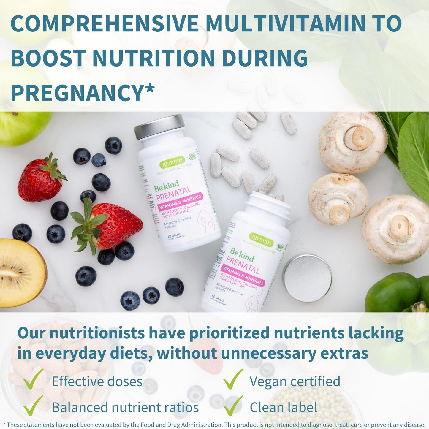 Igennus Healthcare Nutrition High Absorption Methylated Prenatal + Advanced Kids Multivitamin Gummies Bundle, 60 Tablets + 90 Gummies, 150 Count