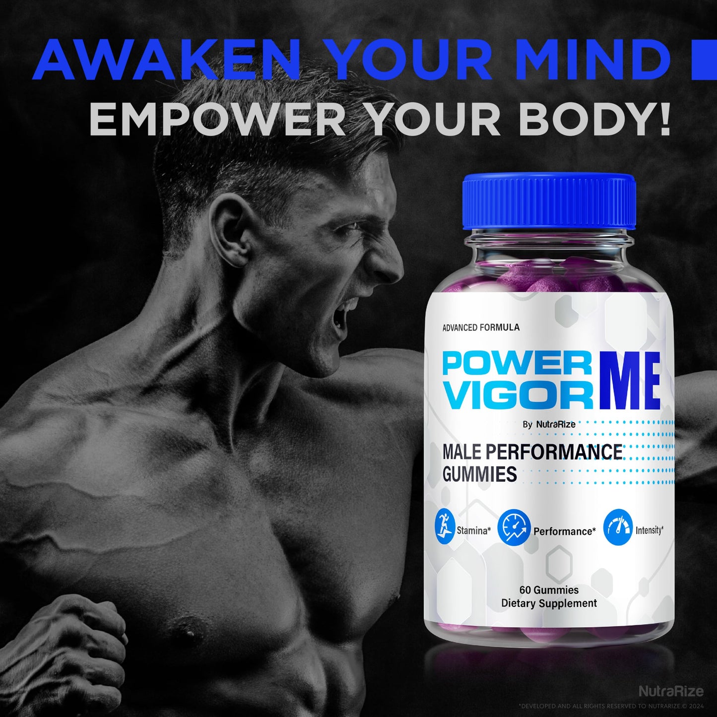 NutraRize Power Vigor ME Gummies for Men, 60 Gummies