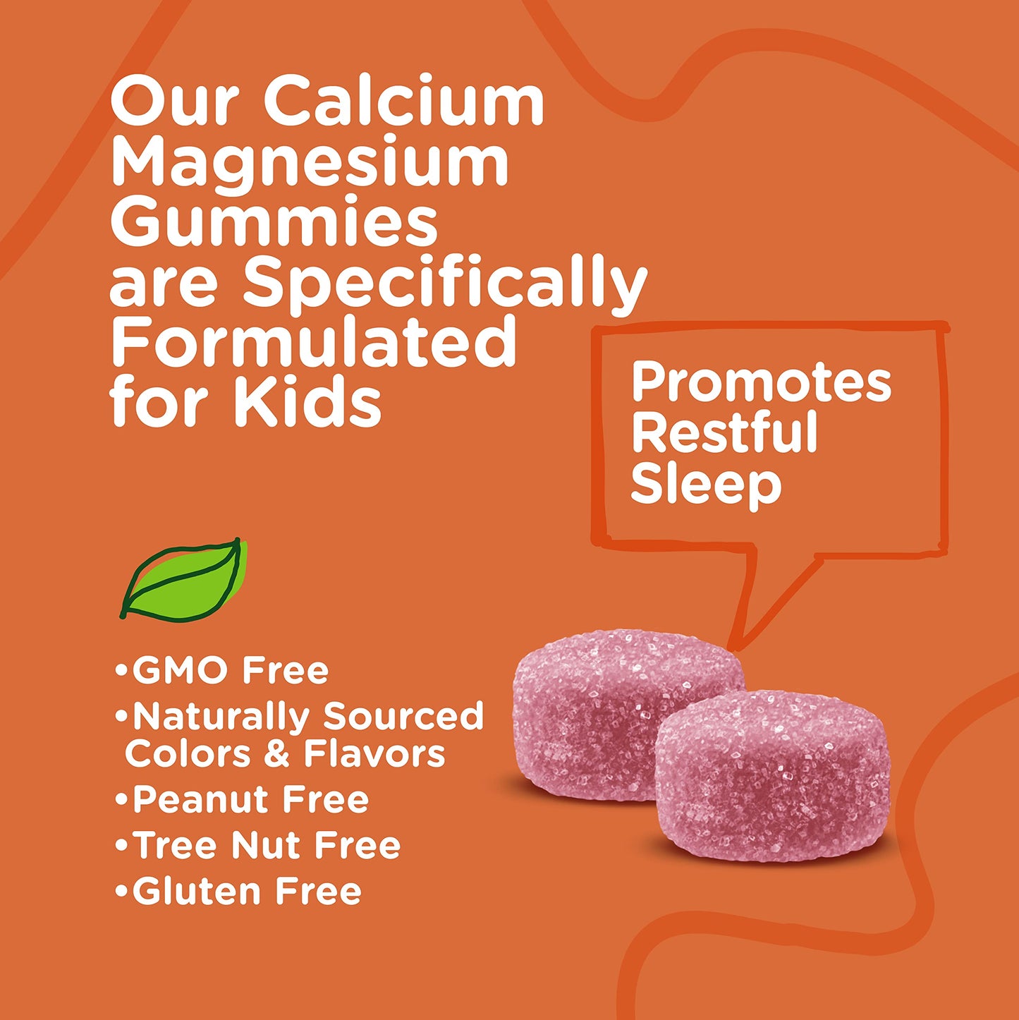 Viteey Kids Calcium Gummies +Vitamin D3 & Magnesium Citrate, 180 Count