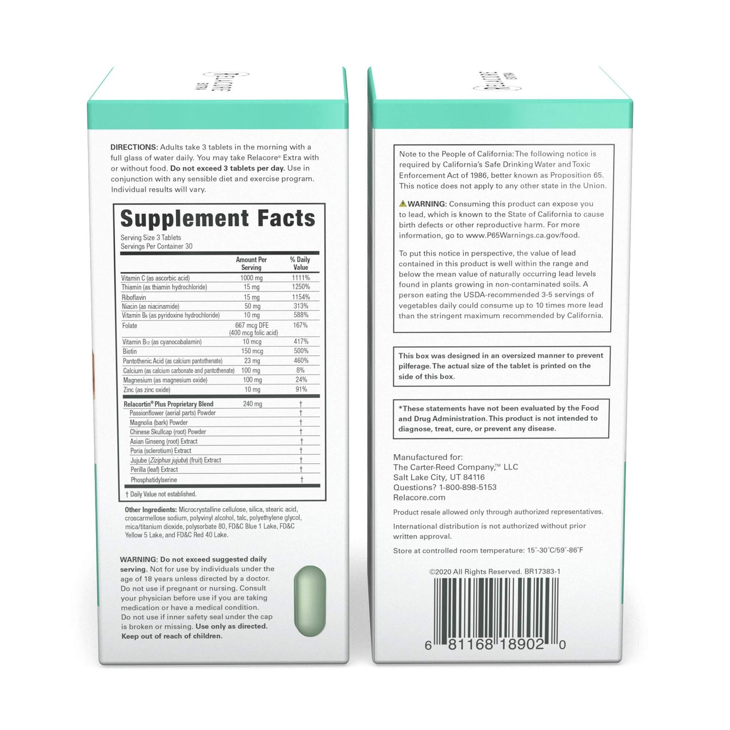 Relacore Extra Maximum Strength - Cortisol Supplements for Women - Reduce Cortisol Related Belly Fat - Stress Relief Supplement - Calm Mind - Improved Mood, 90 Tablets