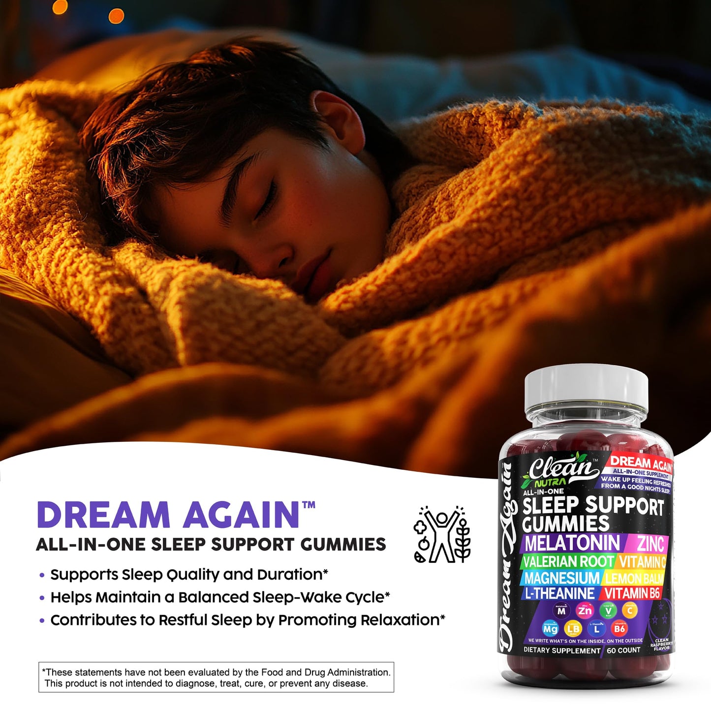 Clean Nutraceuticals Melatonin 10mg 60 Gummies