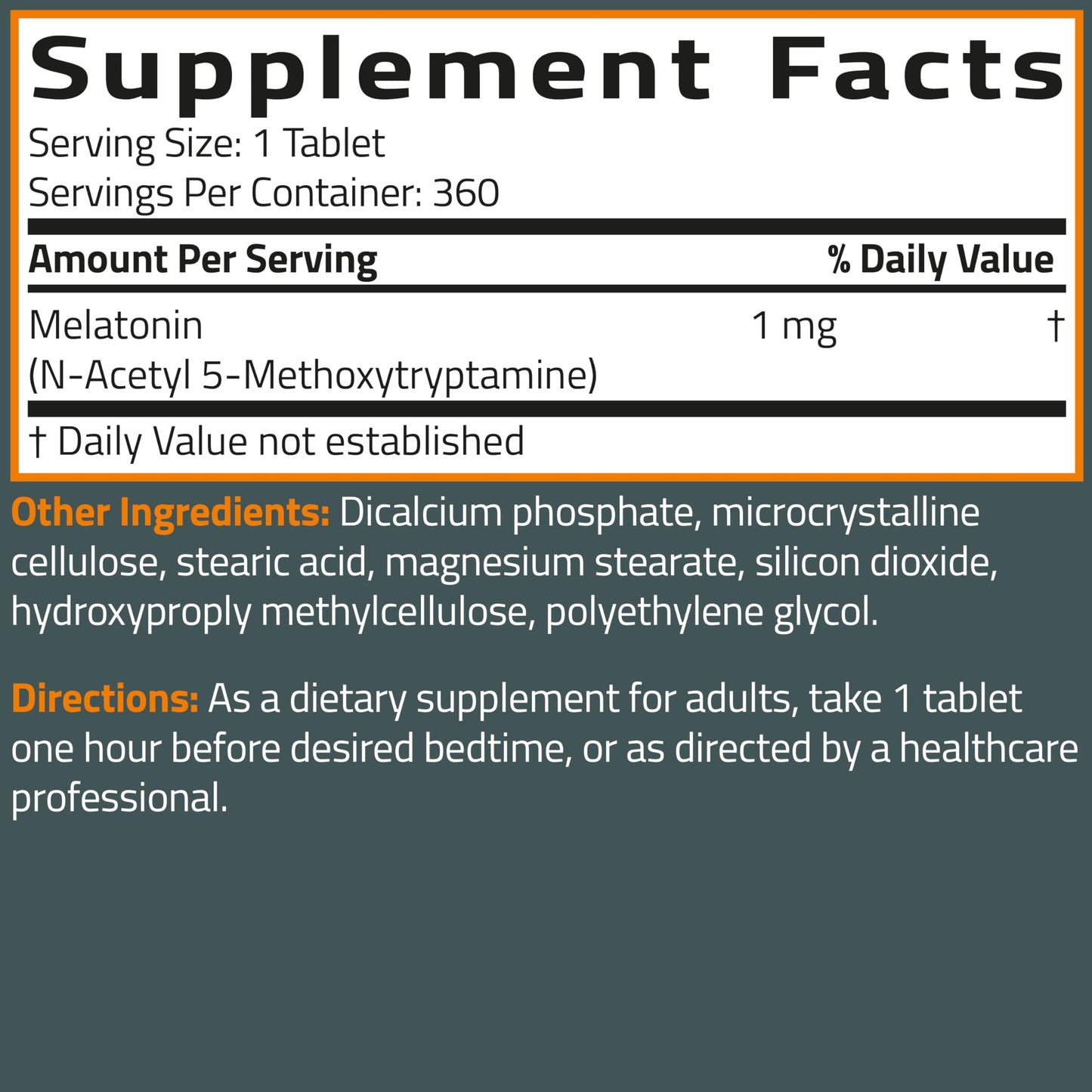 Bronson Lower Dose Melatonin 1mg Capsule, 360 Count