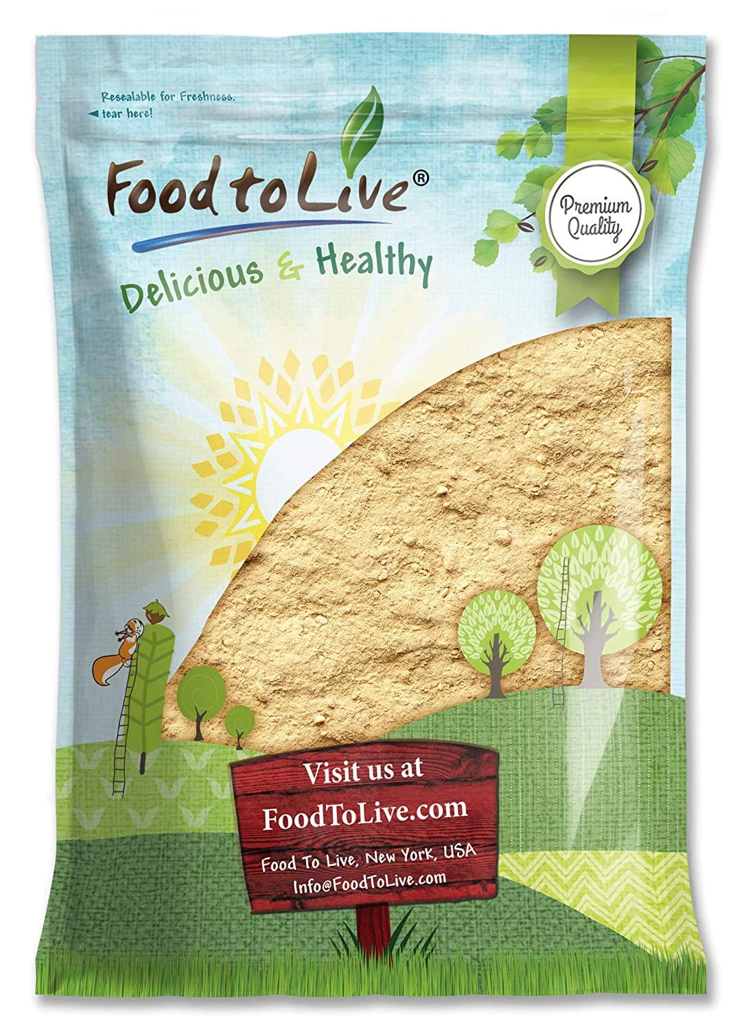 Food to Live Yellow Maca Powder, 128 Ounces