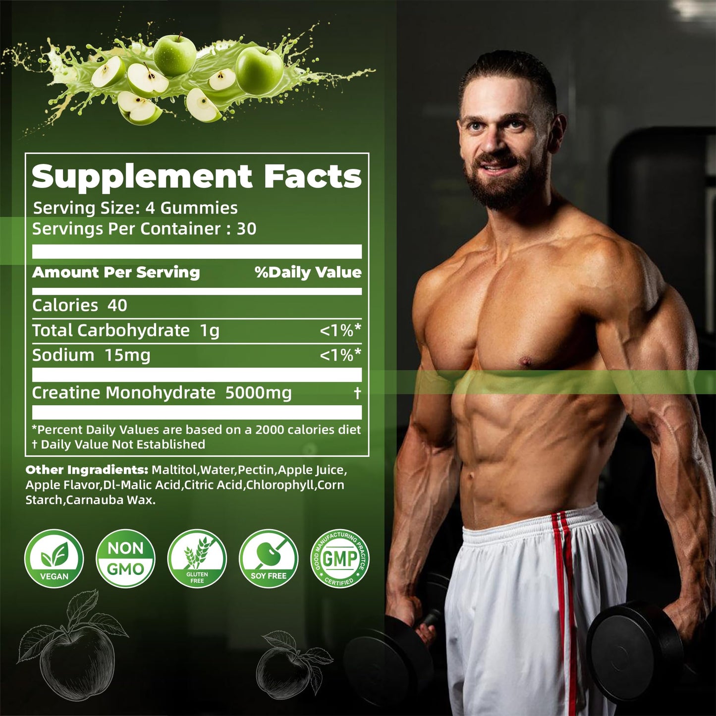 Nutravita Creatine Monohydrate Gummies, 120 Count